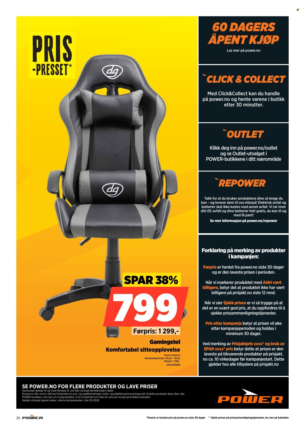POWER kundeavis - Fra mandag 13. juli 2026
