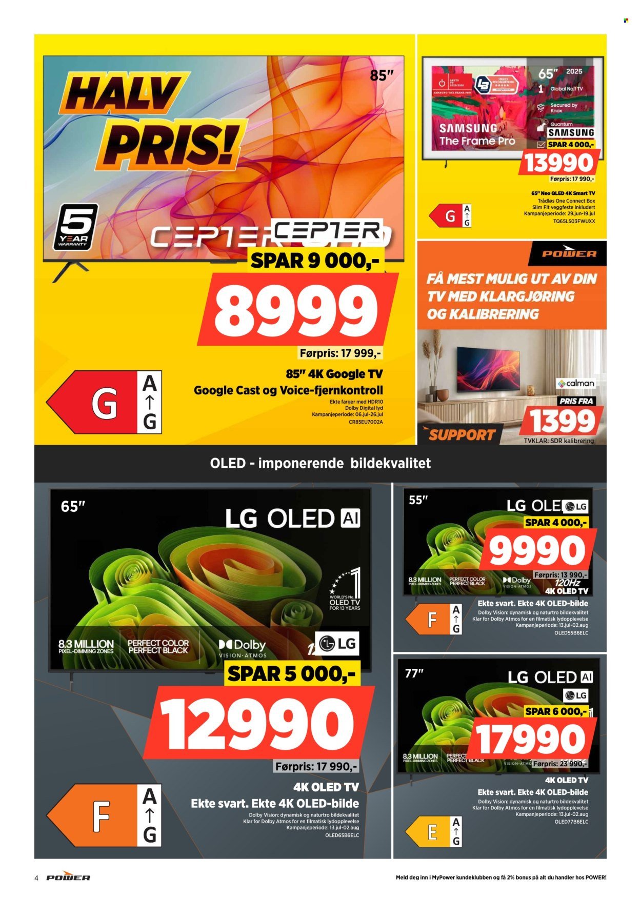 POWER kundeavis - Fra mandag 13. juli 2026