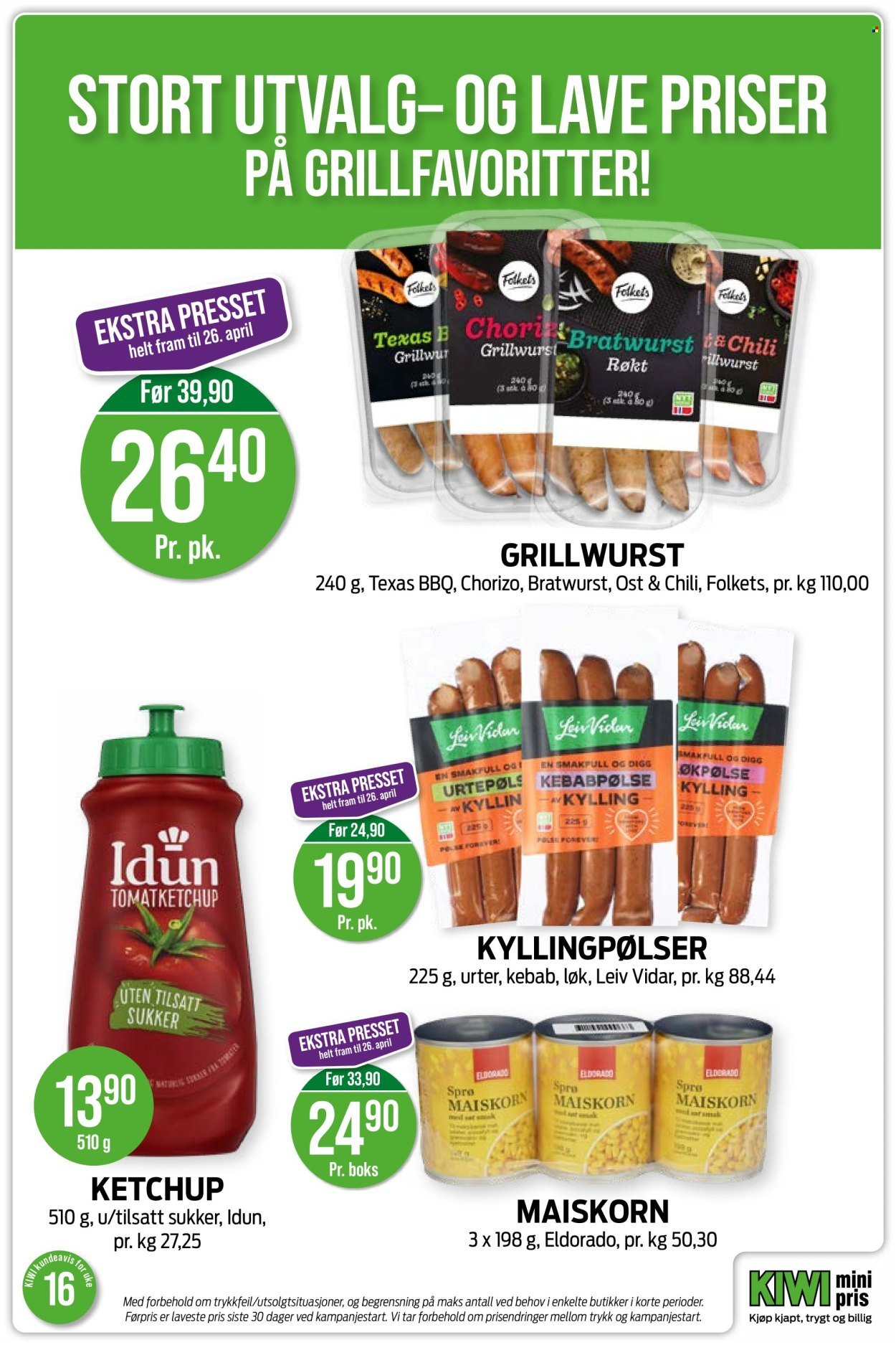 KIWI kundeavis - Fra mandag 13. april 2026 (2026-04-13 - 2026-04-19)