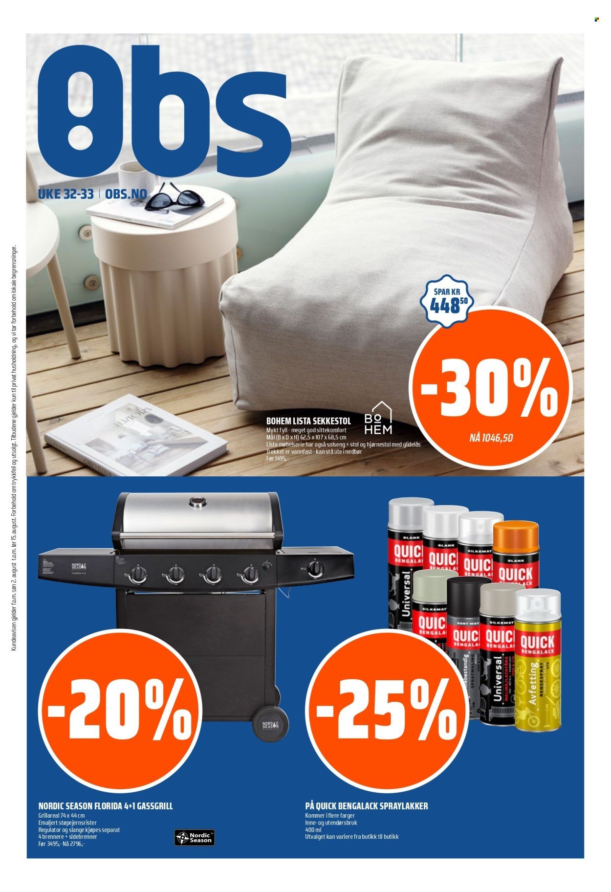 COOP OBS kundeavis - Fra søndag 2. august 2026