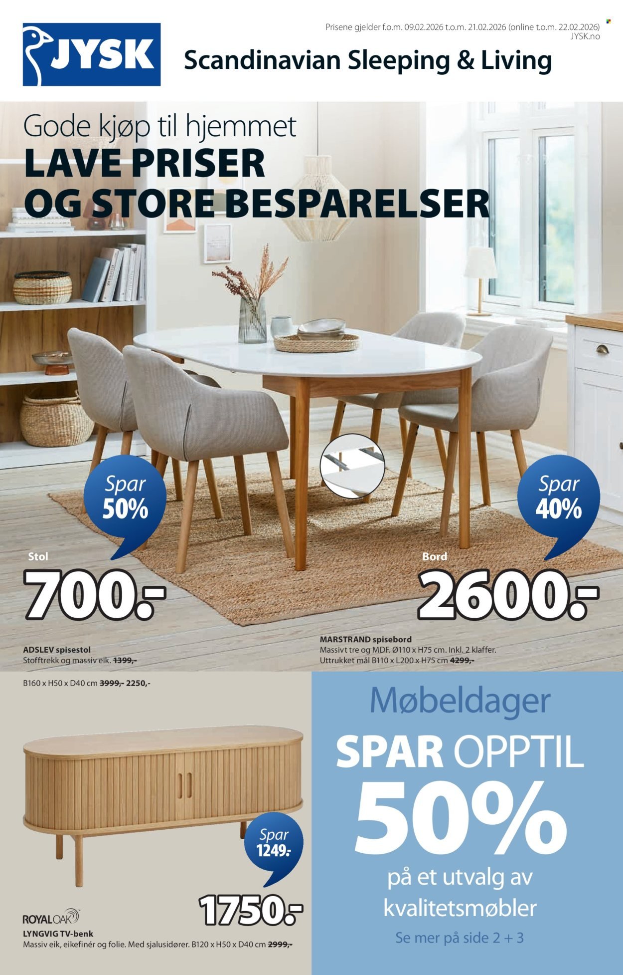 JYSK kundeavis - Fra mandag 9. februar 2026 (2026-02-09 - 2026-02-21)