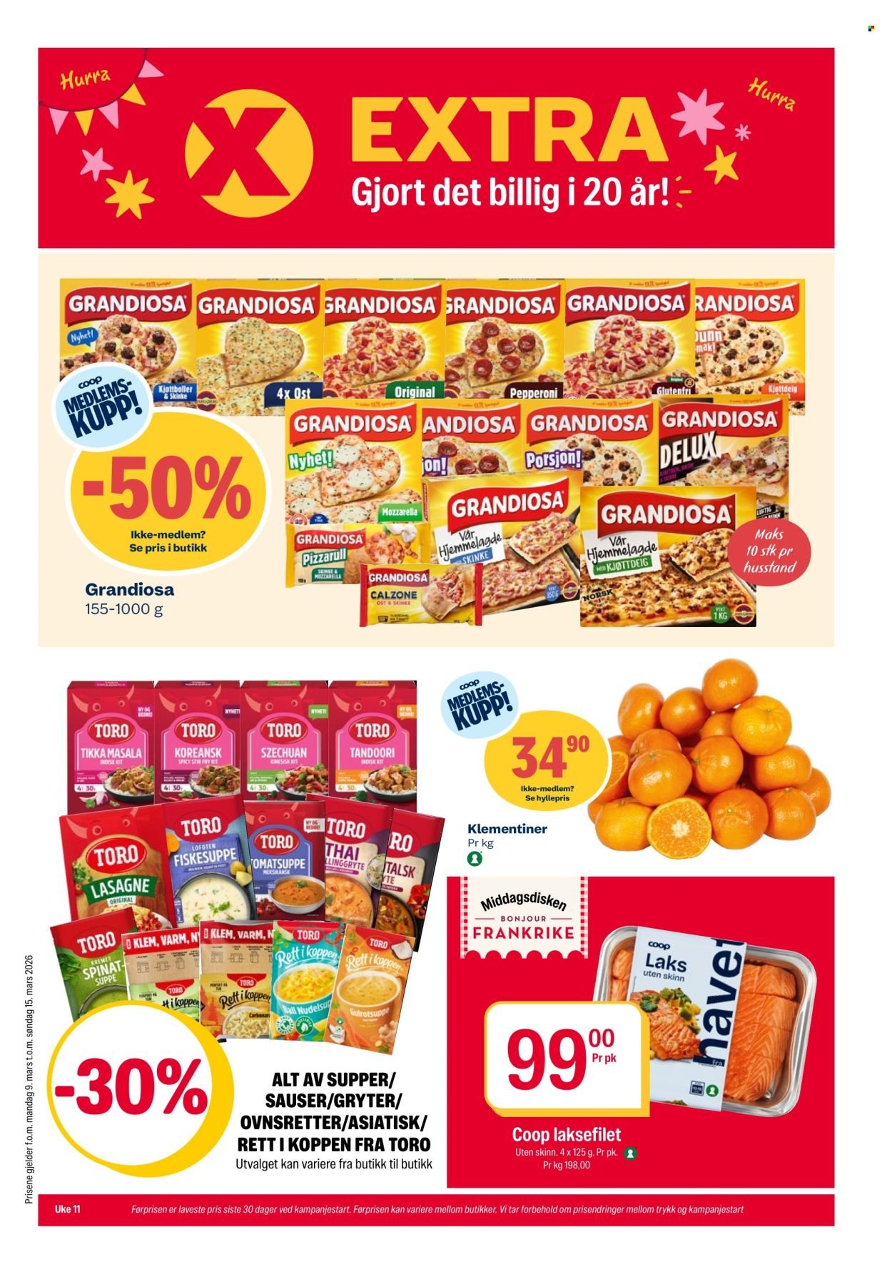 COOP EXTRA kundeavis - Uke 11 (2026-03-09 - 2026-03-15)