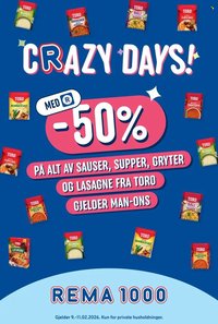 REMA 1000 kundeavis - Crazy Days (2026-02-09 - 2026-02-11)