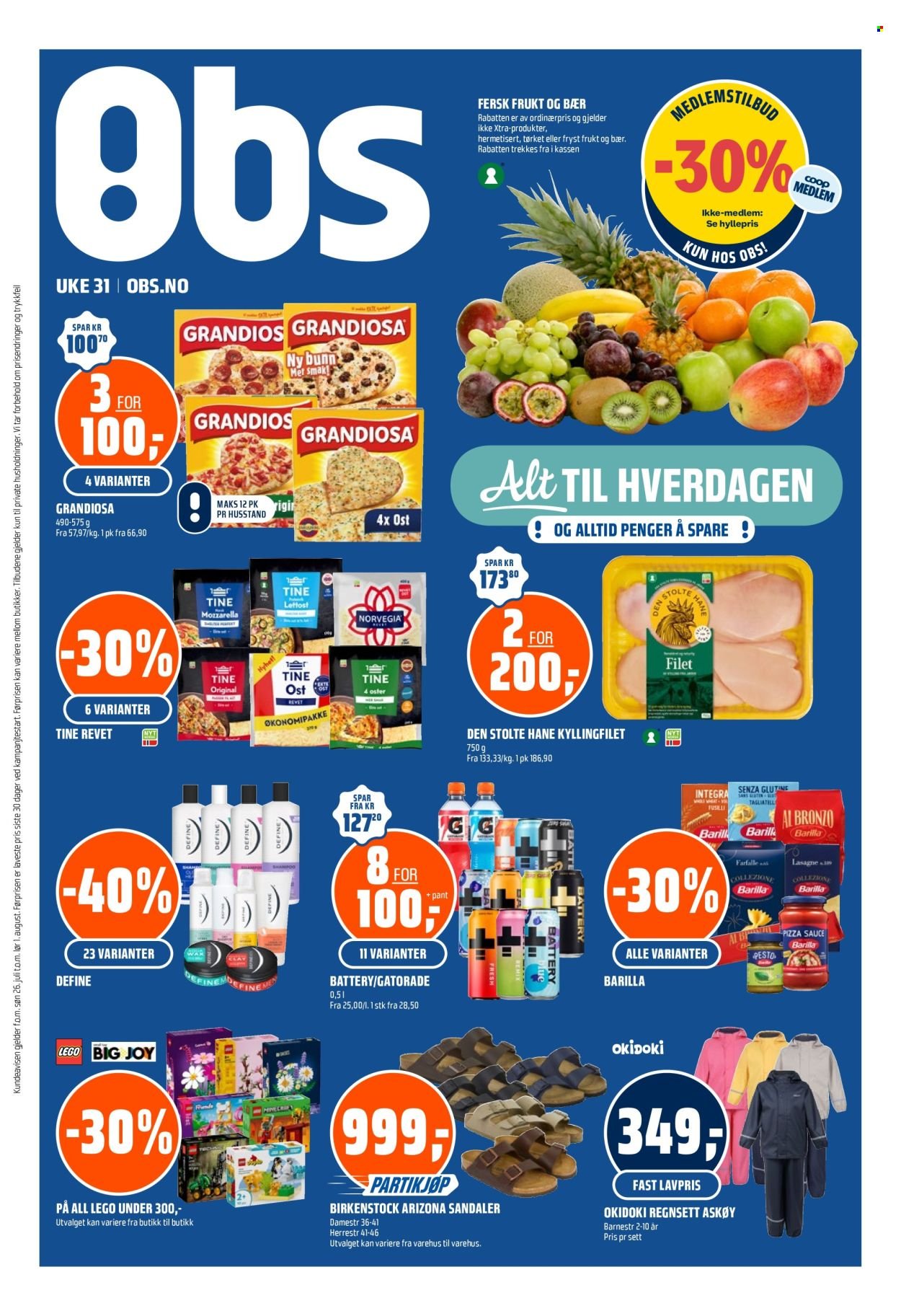COOP OBS kundeavis - Fra søndag 26. juli 2026