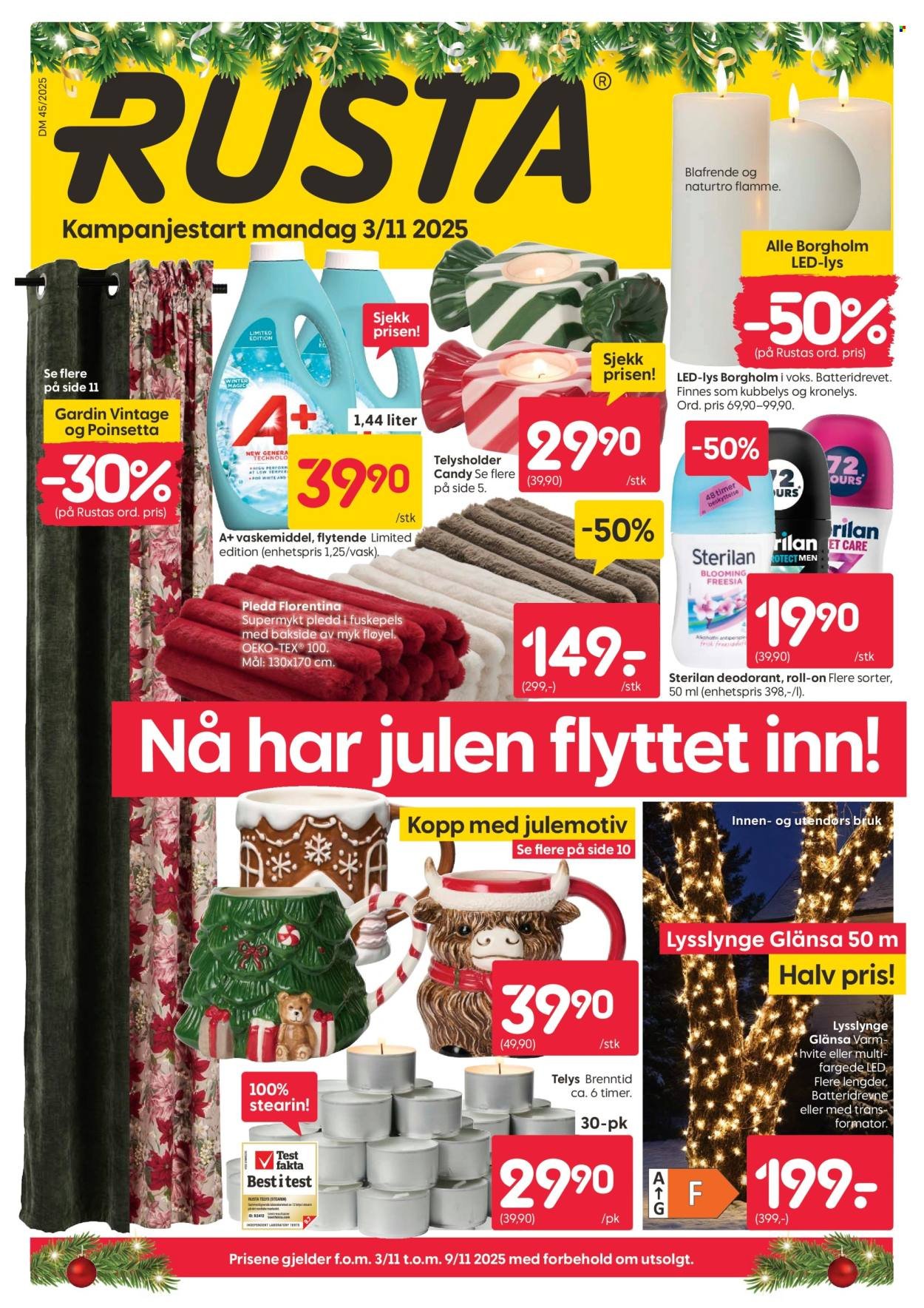 RUSTA kundeavis - Fra mandag 3. november 2025 (2025-11-03 - 2025-11-09)