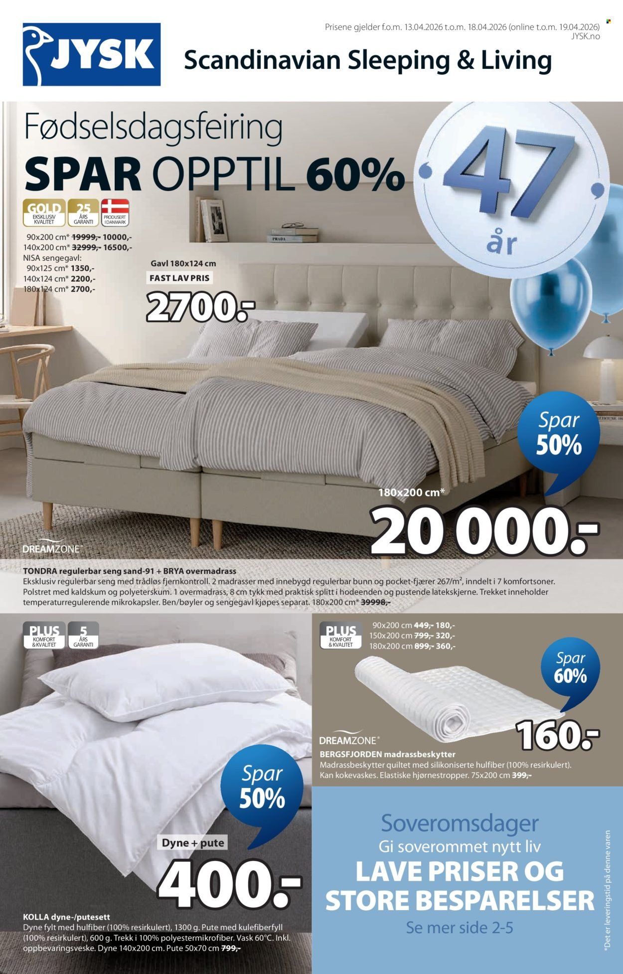 JYSK kundeavis - Fra mandag 13. april 2026 (2026-04-13 - 2026-04-18)