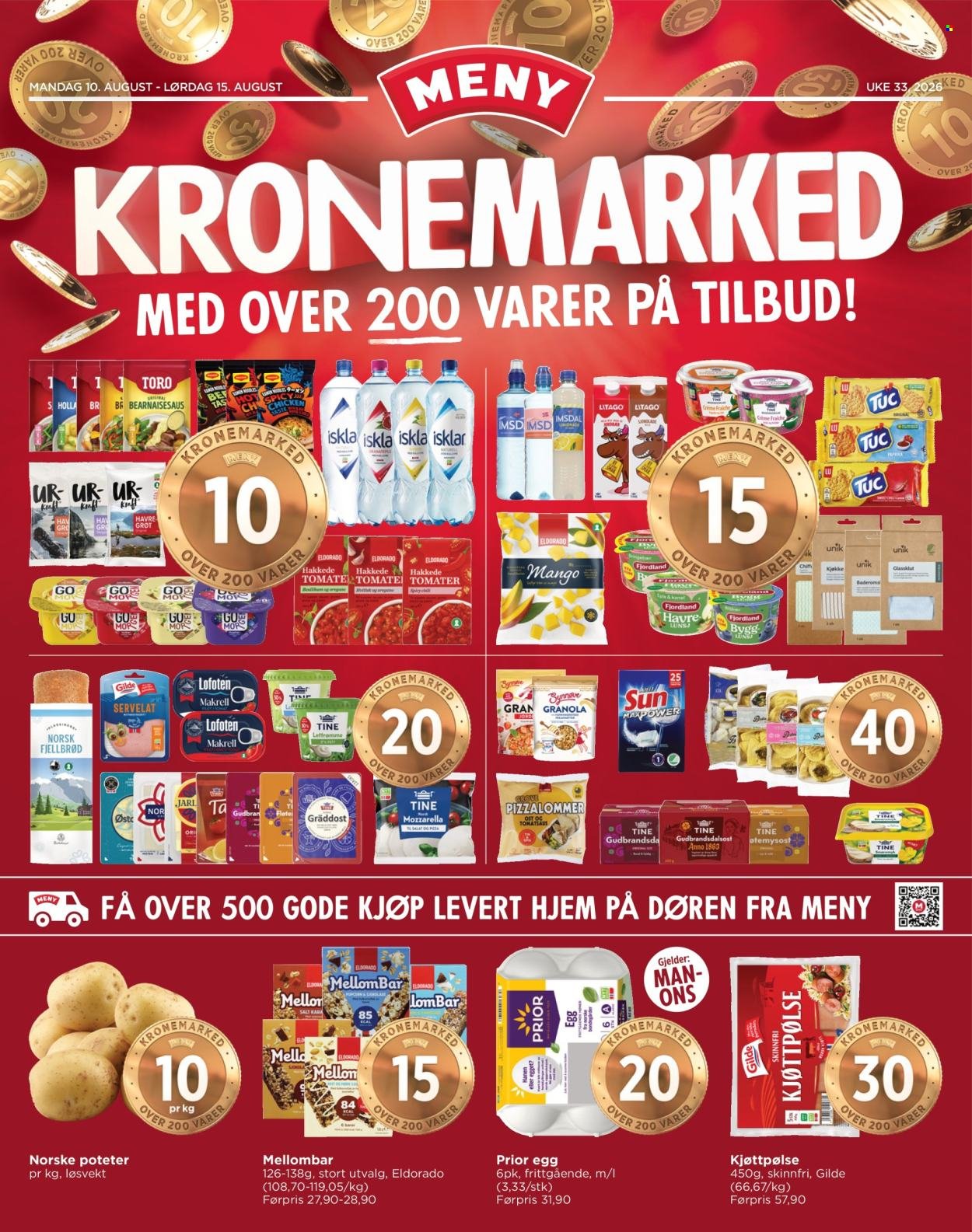 MENY kundeavis - Fra mandag 10. august 2026