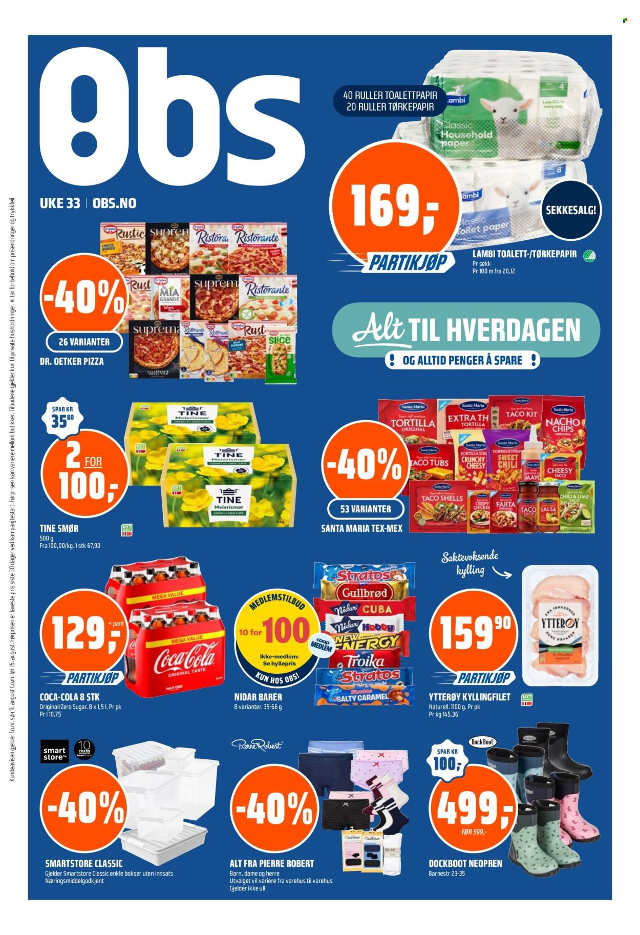 COOP OBS kundeavis - Fra søndag 9. august 2026