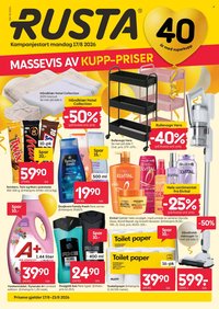 RUSTA kundeavis - Fra mandag 17. august 2026