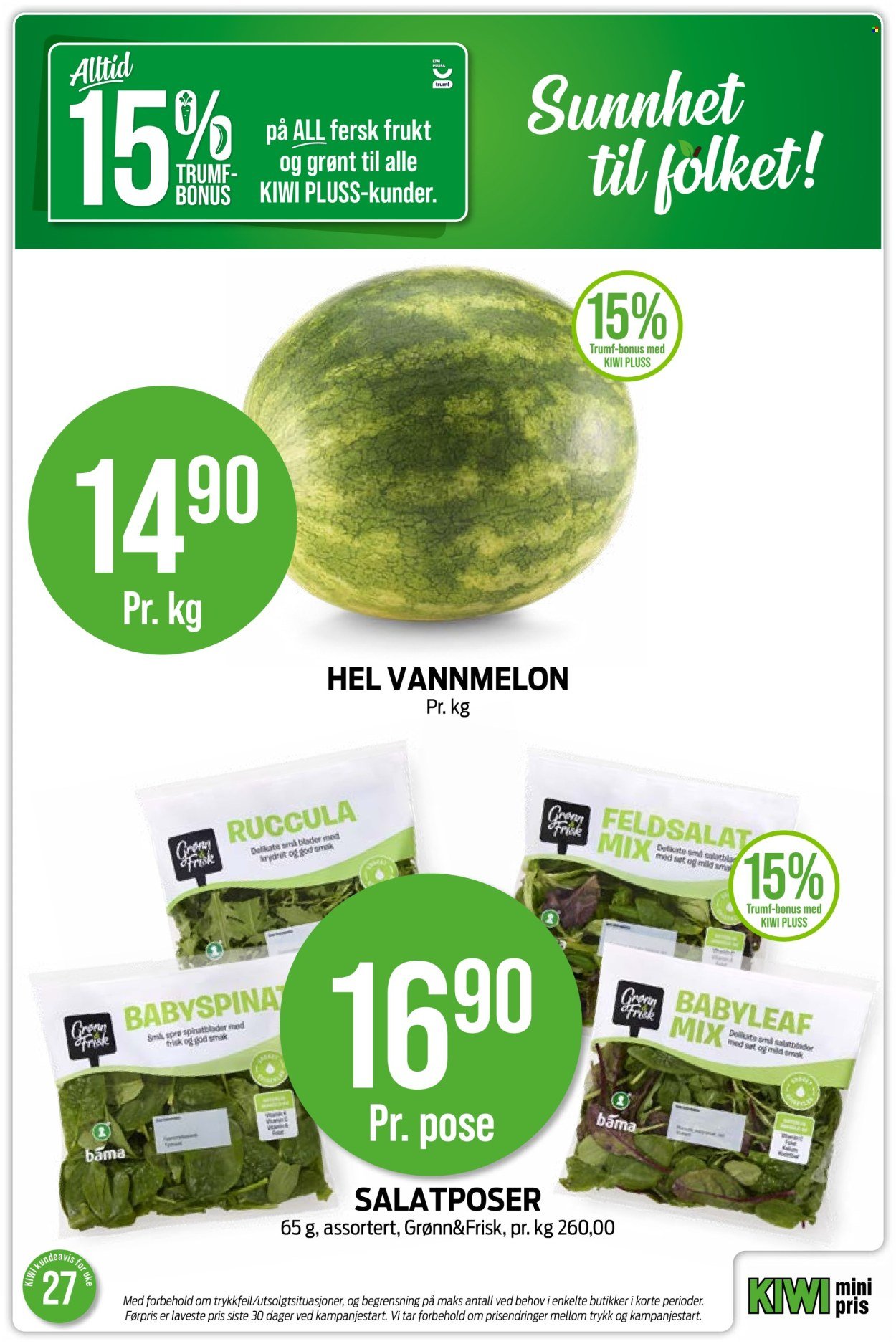 KIWI kundeavis - Fra mandag 29. juni 2026