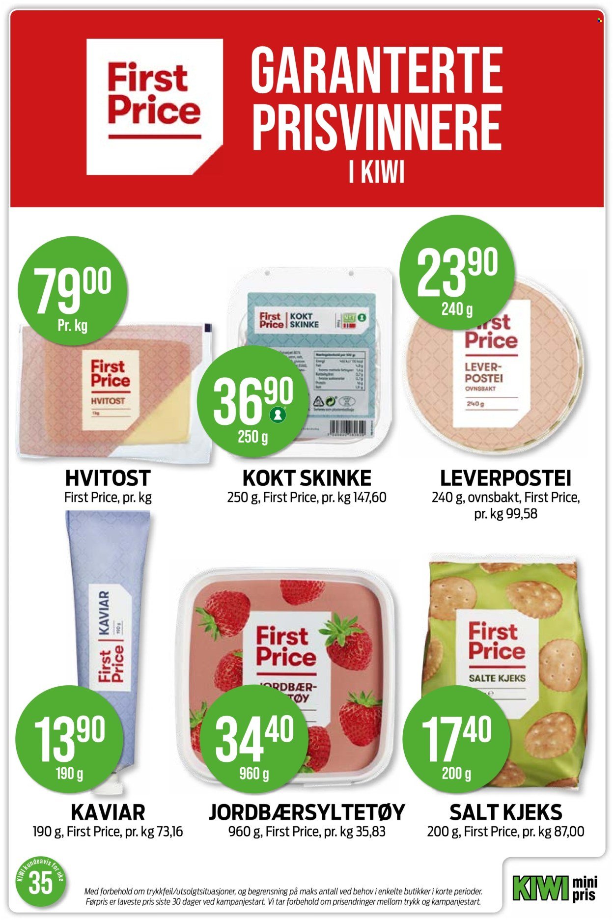KIWI kundeavis - Fra mandag 24. august 2026