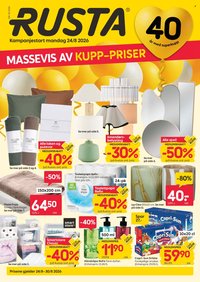 RUSTA kundeavis - Fra mandag 24. august 2026