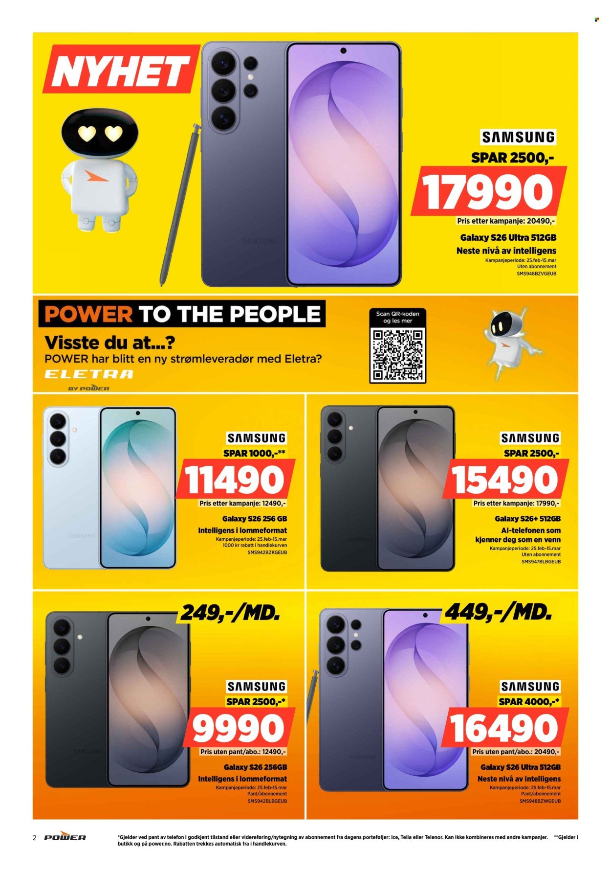 POWER kundeavis - Fra mandag 2. mars 2026 (2026-03-02 - 2026-03-08)