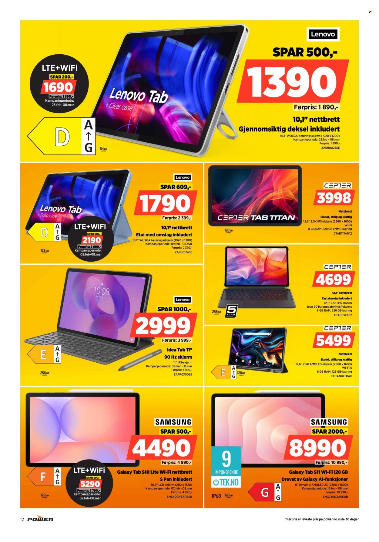 POWER kundeavis - Fra mandag 2. mars 2026 (2026-03-02 - 2026-03-08)