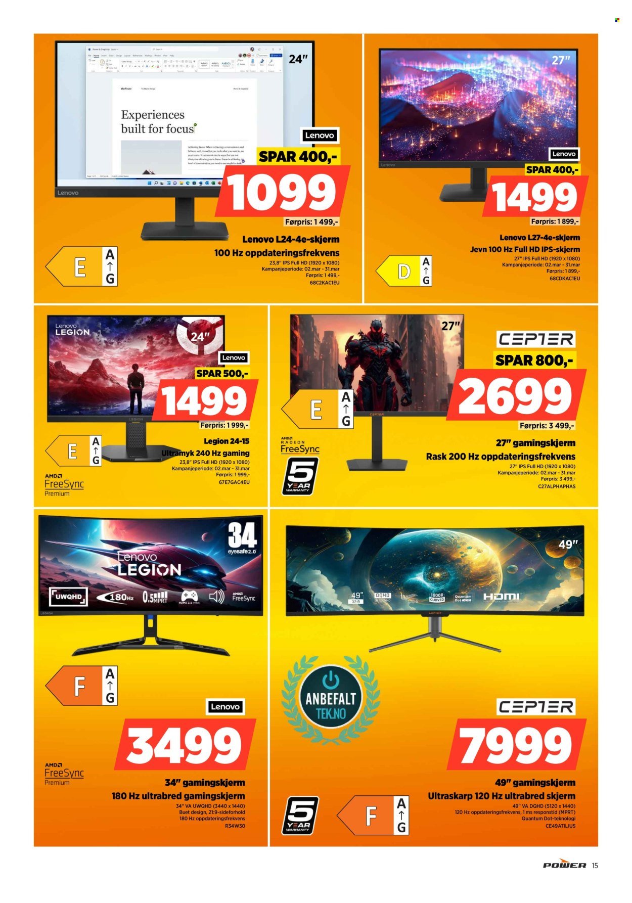 POWER kundeavis - Fra mandag 2. mars 2026 (2026-03-02 - 2026-03-08)