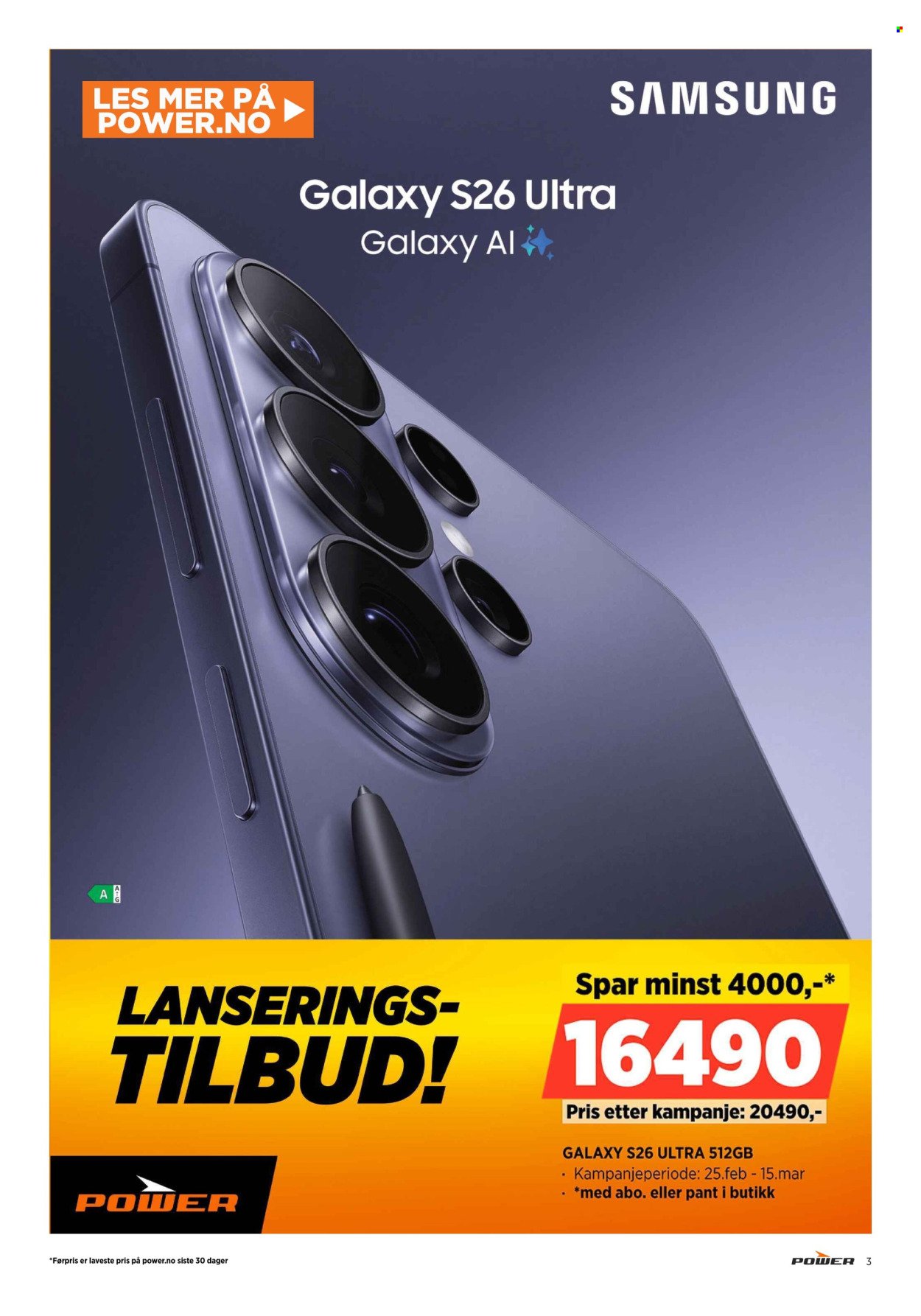 POWER kundeavis - Fra mandag 2. mars 2026 (2026-03-02 - 2026-03-08)