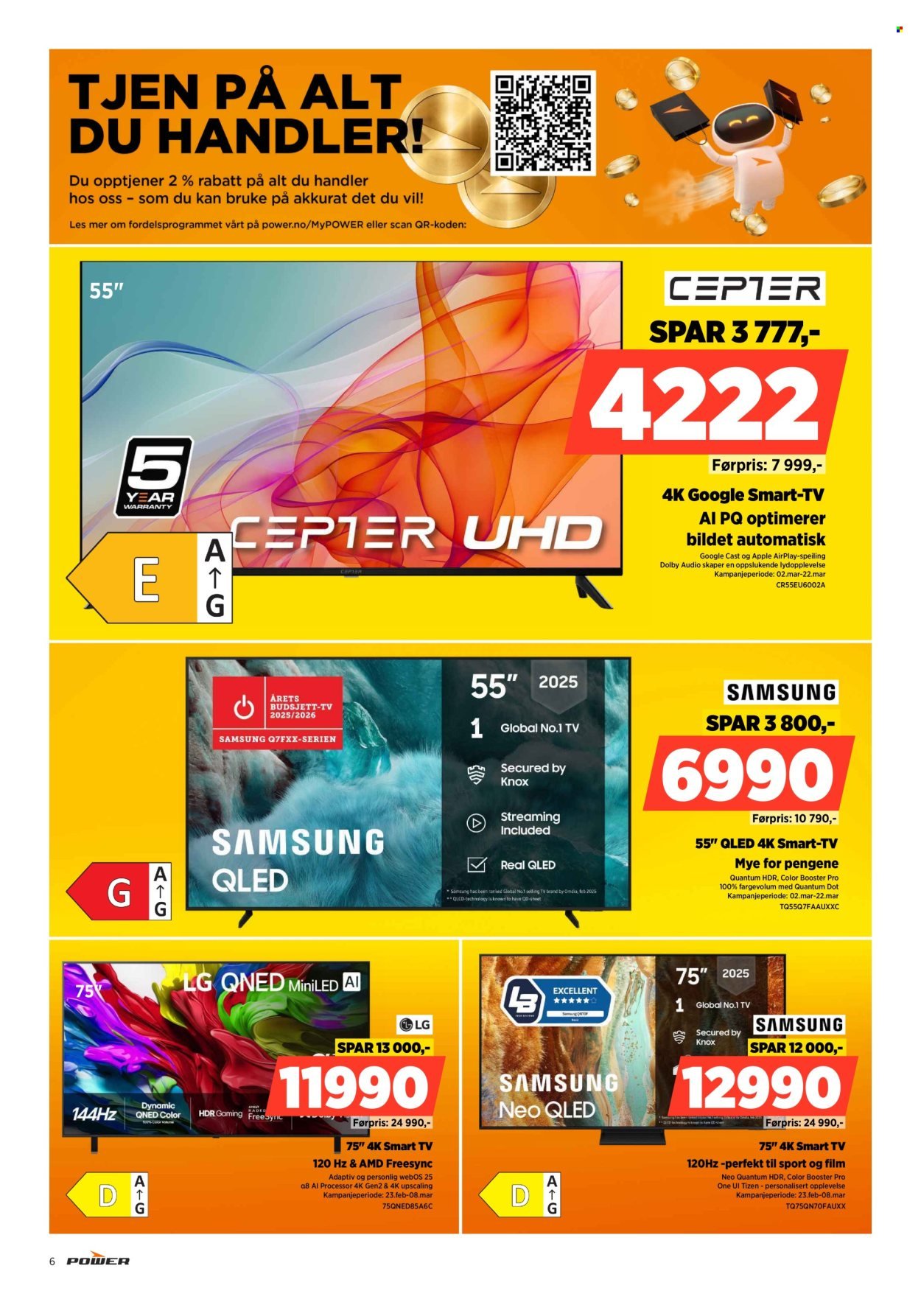 POWER kundeavis - Fra mandag 2. mars 2026 (2026-03-02 - 2026-03-08)