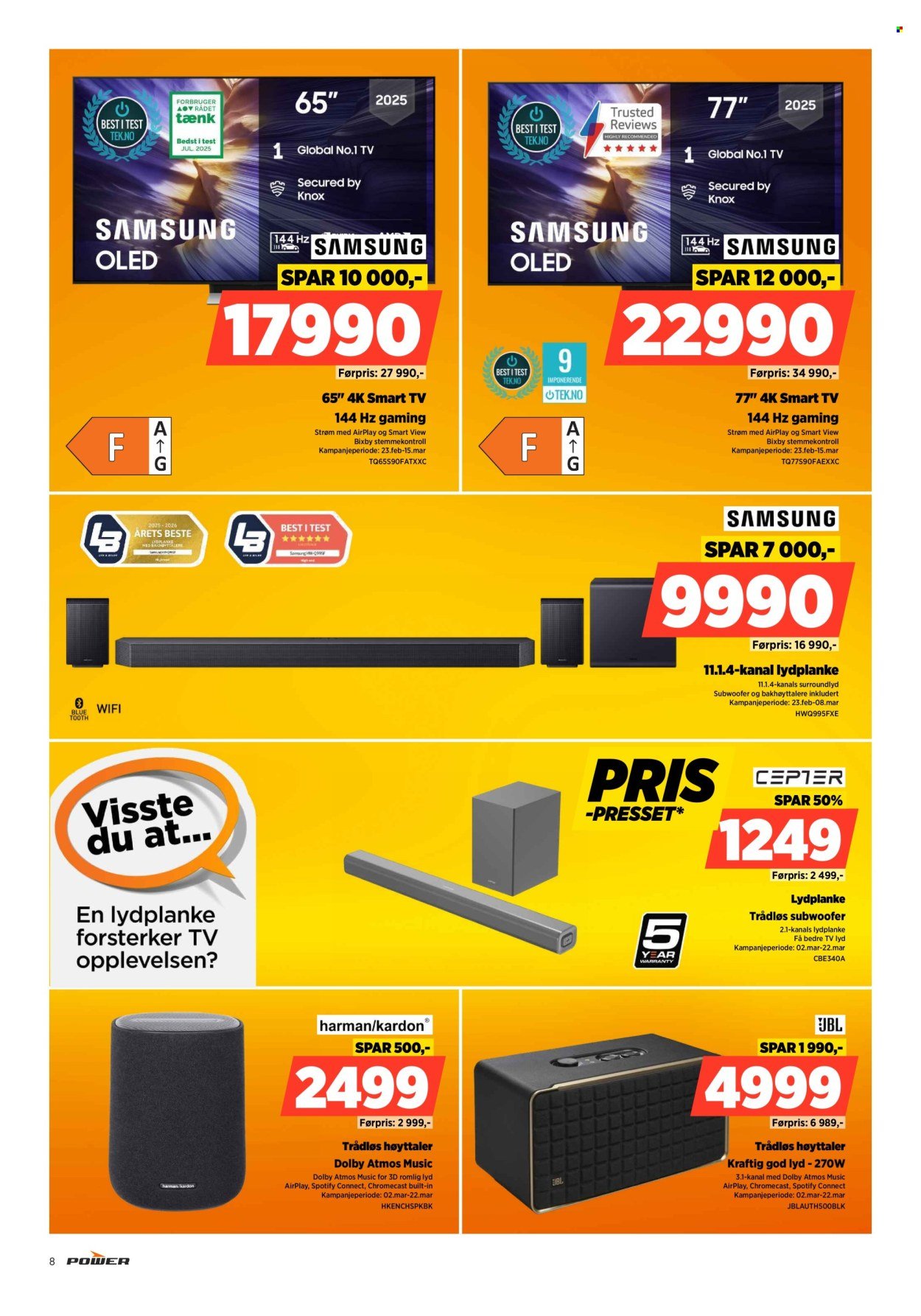 POWER kundeavis - Fra mandag 2. mars 2026 (2026-03-02 - 2026-03-08)