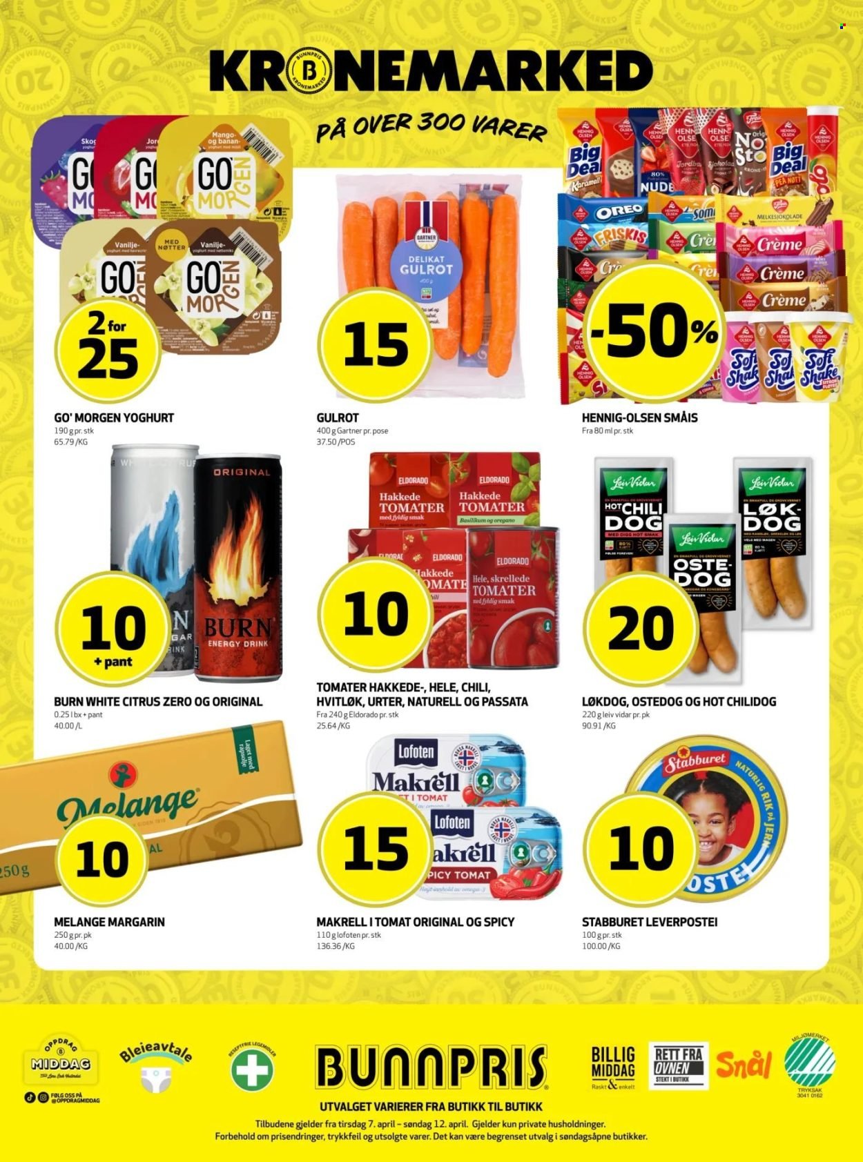BUNNPRIS kundeavis - Uke 15 (2026-04-07 - 2026-04-12)