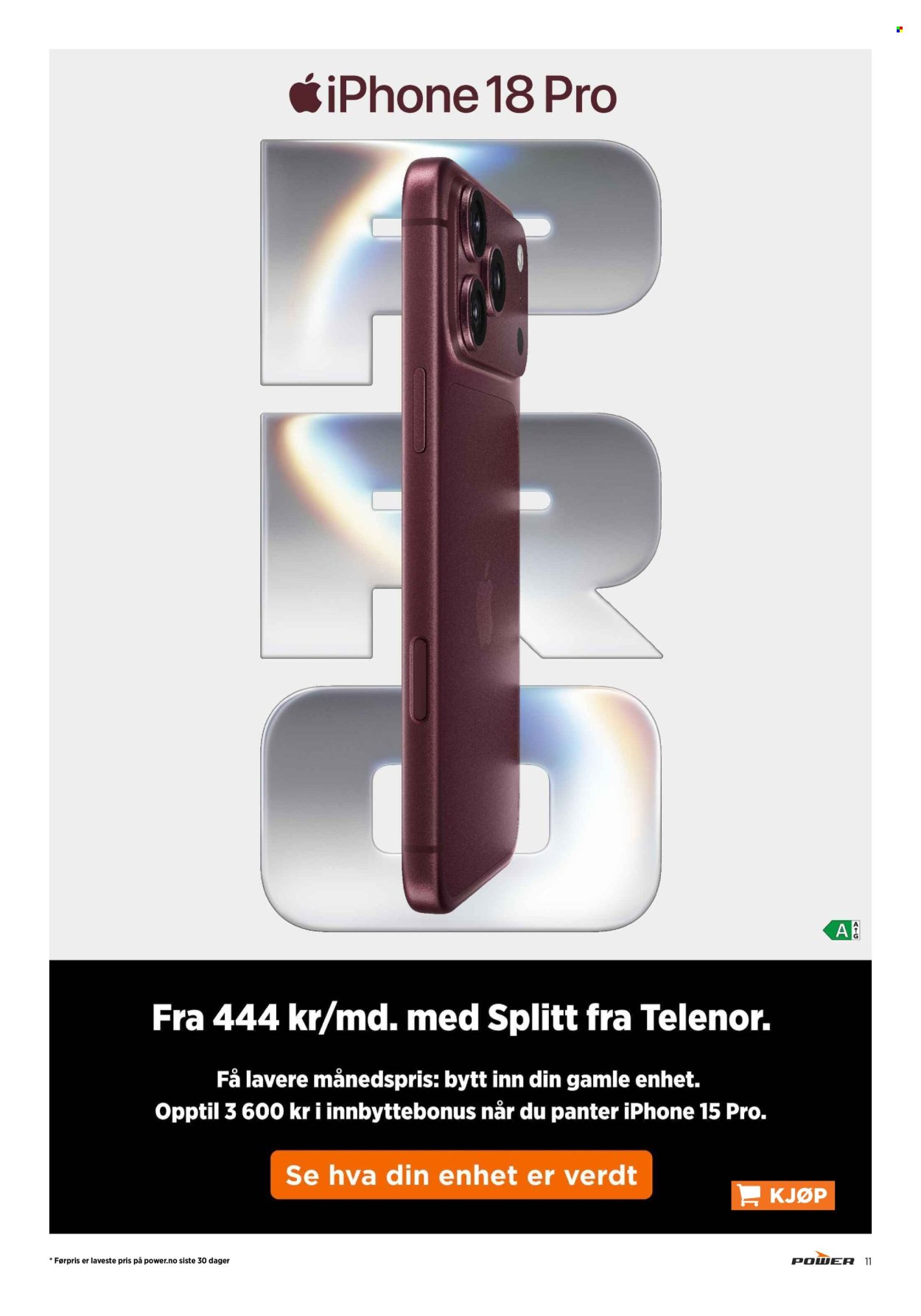 POWER kundeavis - Fra mandag 5. oktober 2026