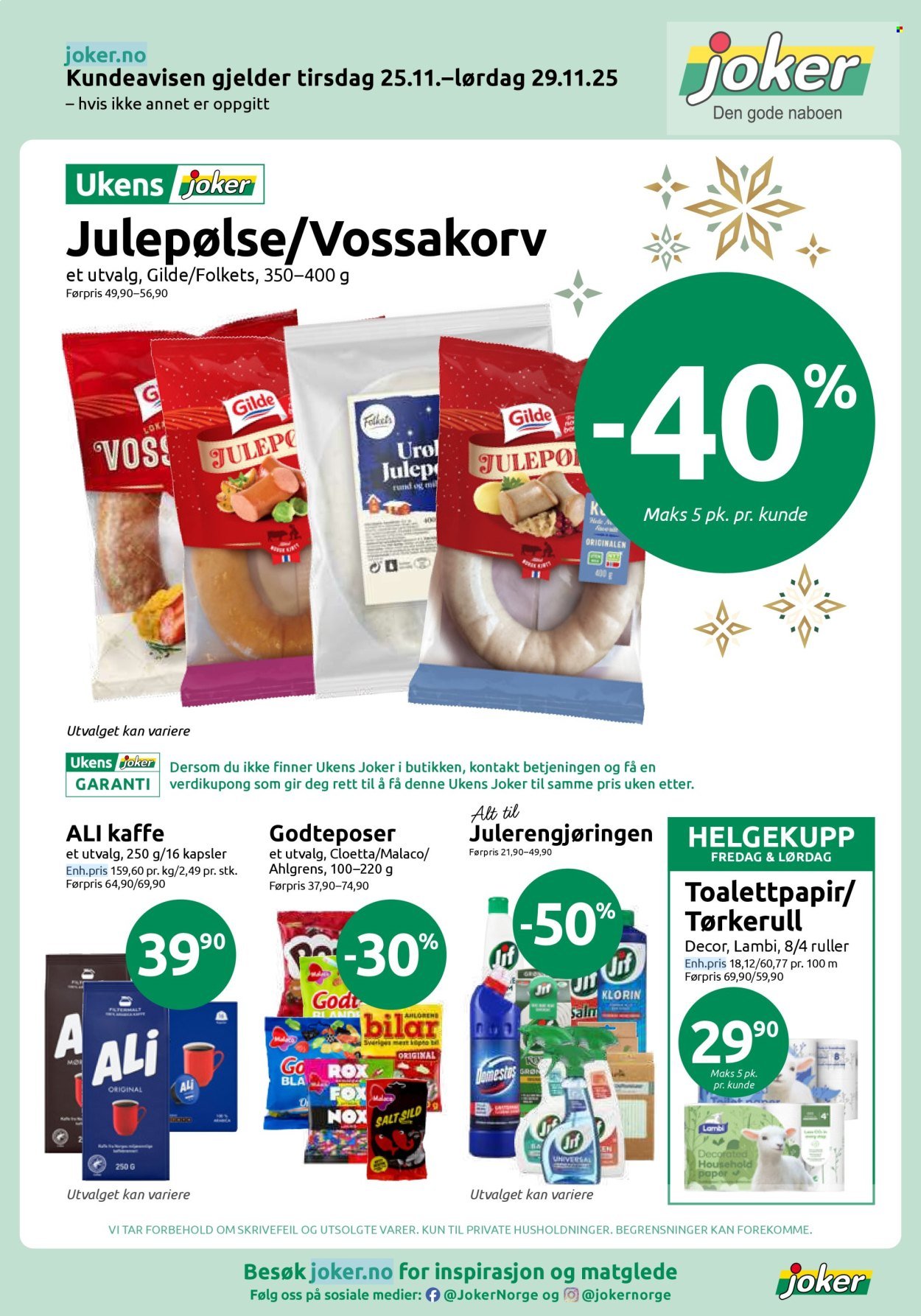 JOKER kundeavis - Fra tirsdag 25. november 2025 (2025-11-25 - 2025-11-29)