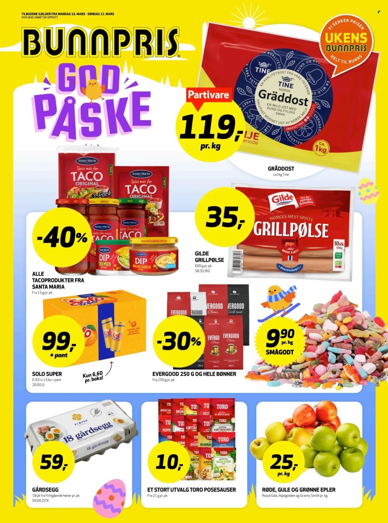 BUNNPRIS kundeavis - Uke 12 (2026-03-16 - 2026-03-22)