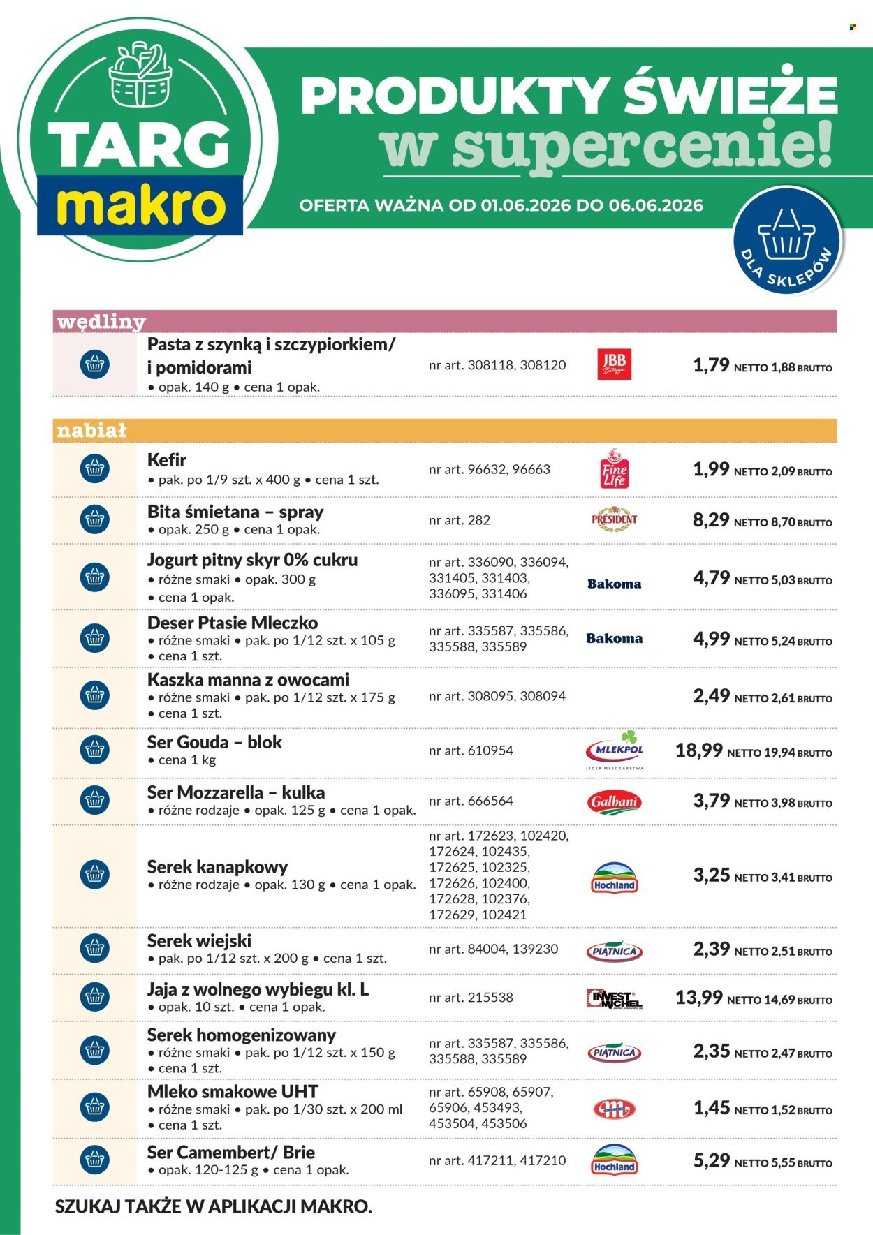 Gazetka MAKRO - Targ MAKRO - oferta świeża w super cenach!