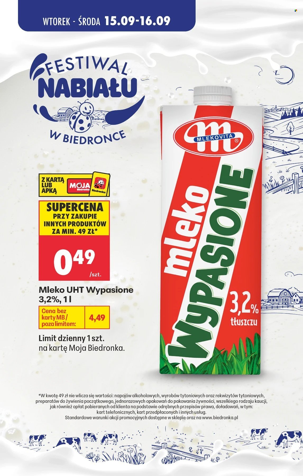 Gazetka BIEDRONKA - Festiwal nabiału