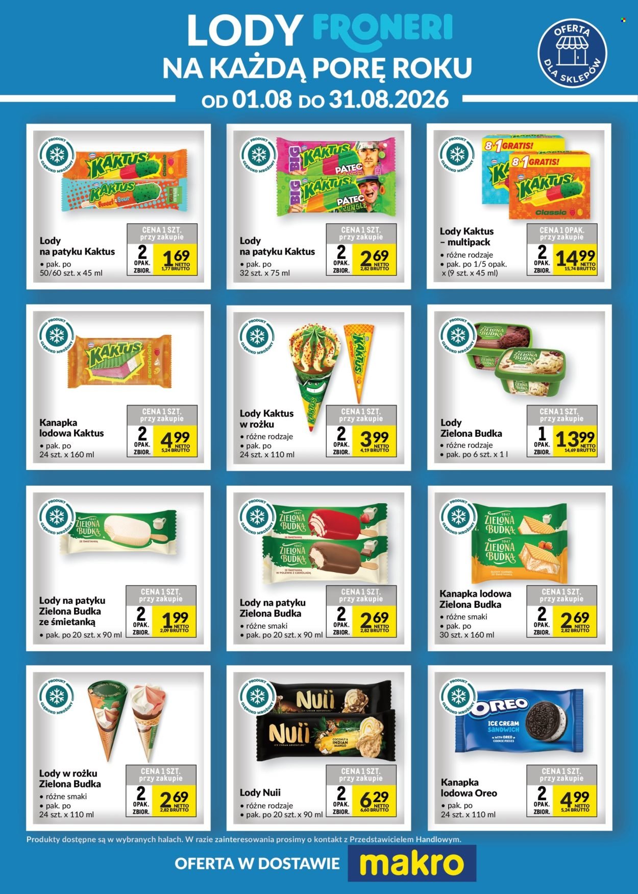 Gazetka MAKRO - Ulotka Lody Froneri