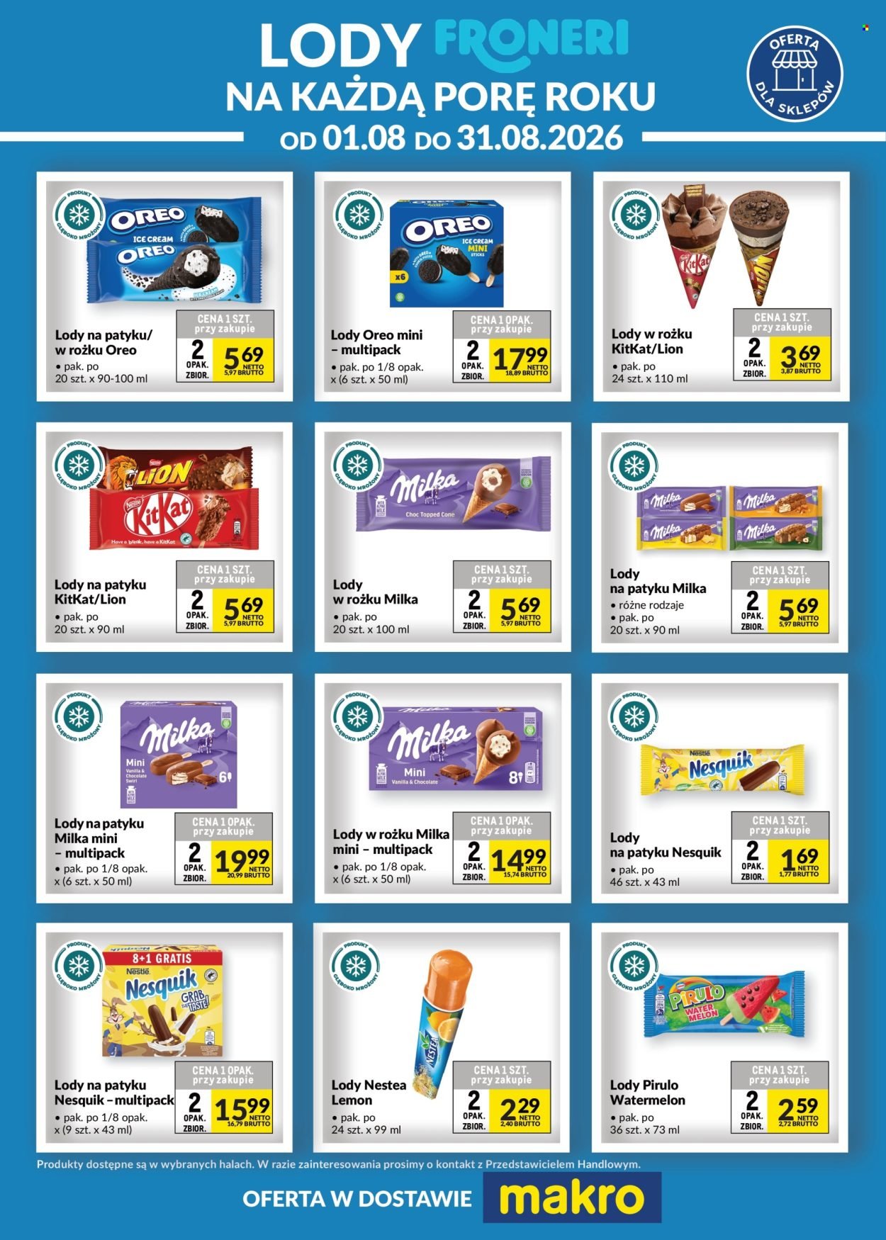 Gazetka MAKRO - Ulotka Lody Froneri