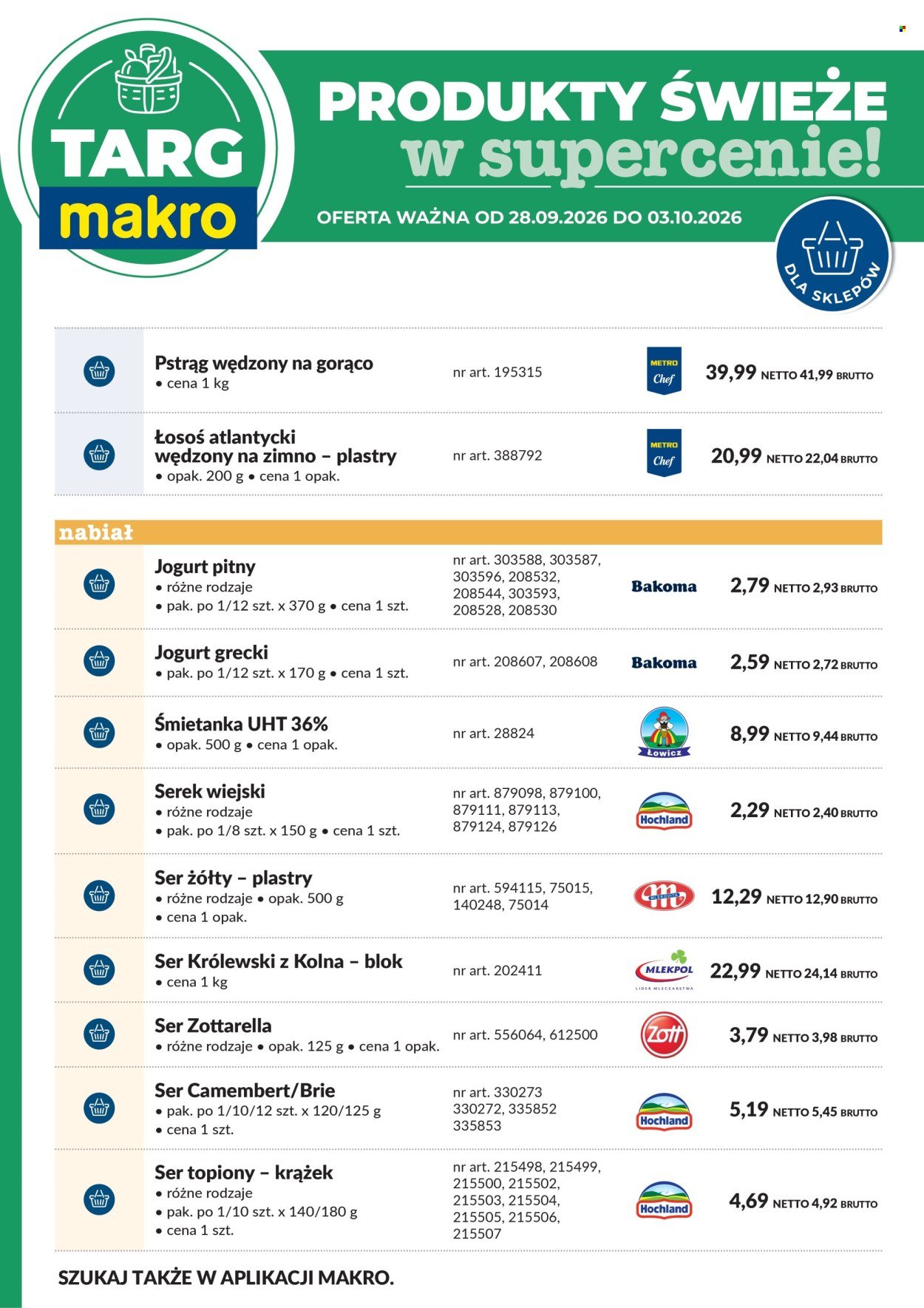 Gazetka MAKRO - Targ MAKRO - oferta świeża w super cenach!