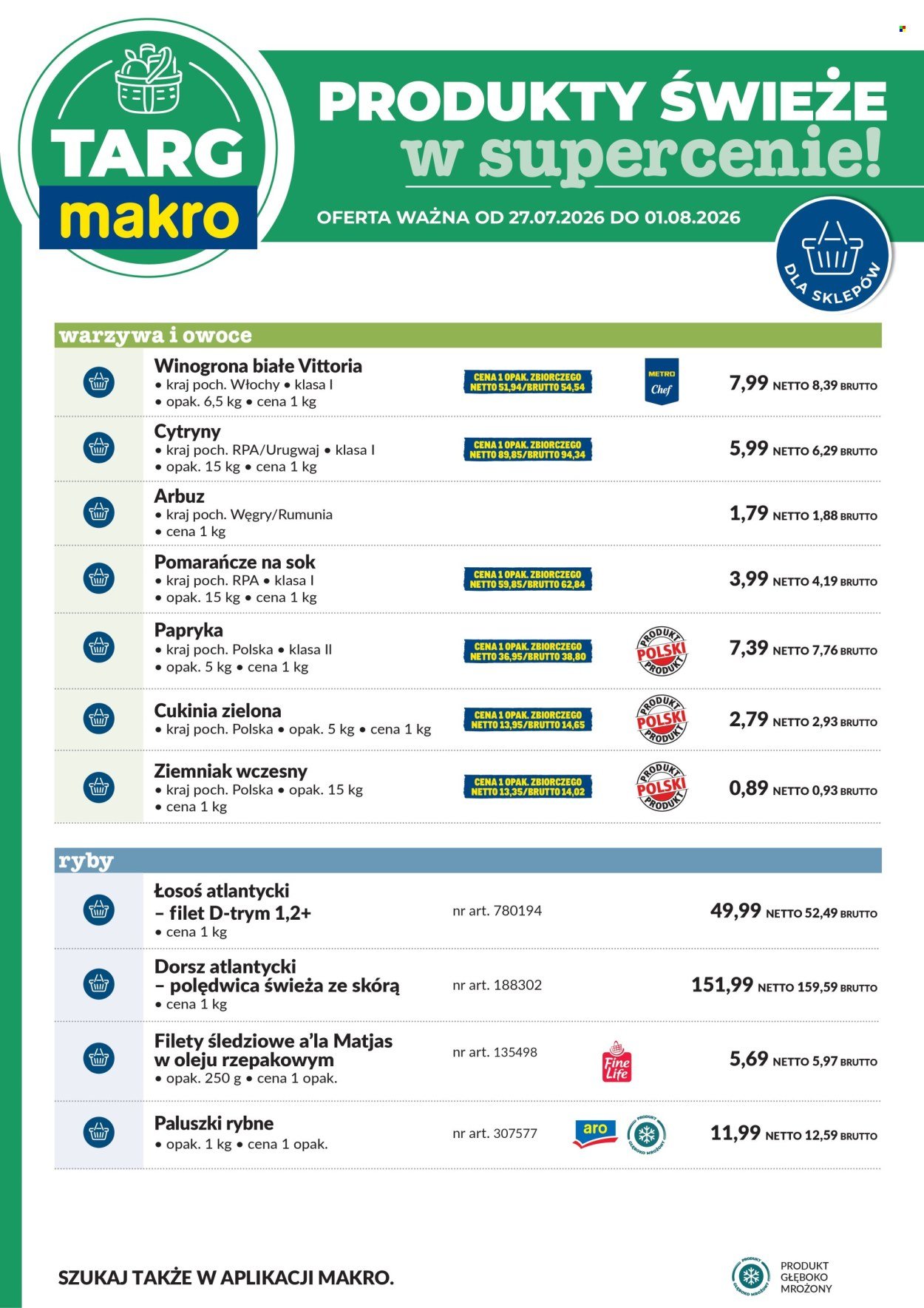Gazetka MAKRO - Targ MAKRO - oferta świeża w super cenach!