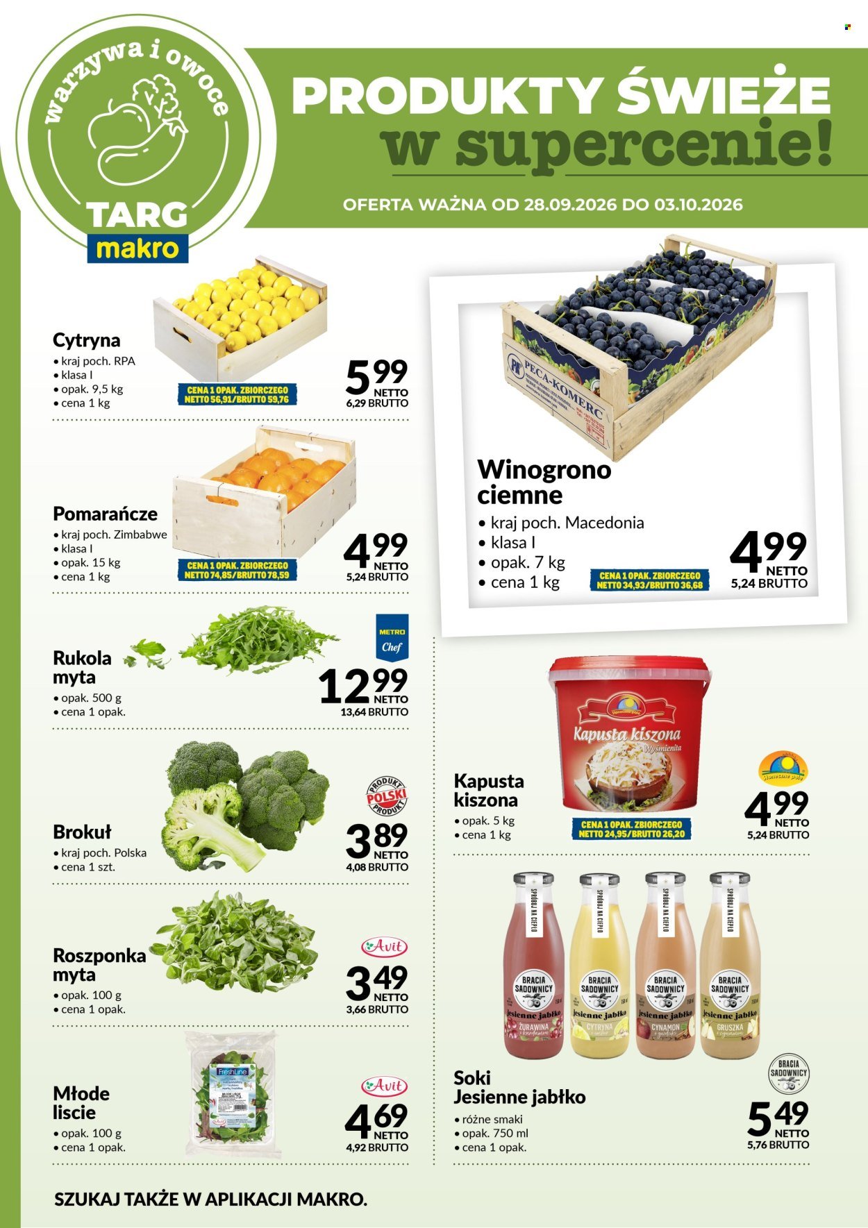 Gazetka MAKRO - Targ MAKRO - oferta świeża w super cenach!