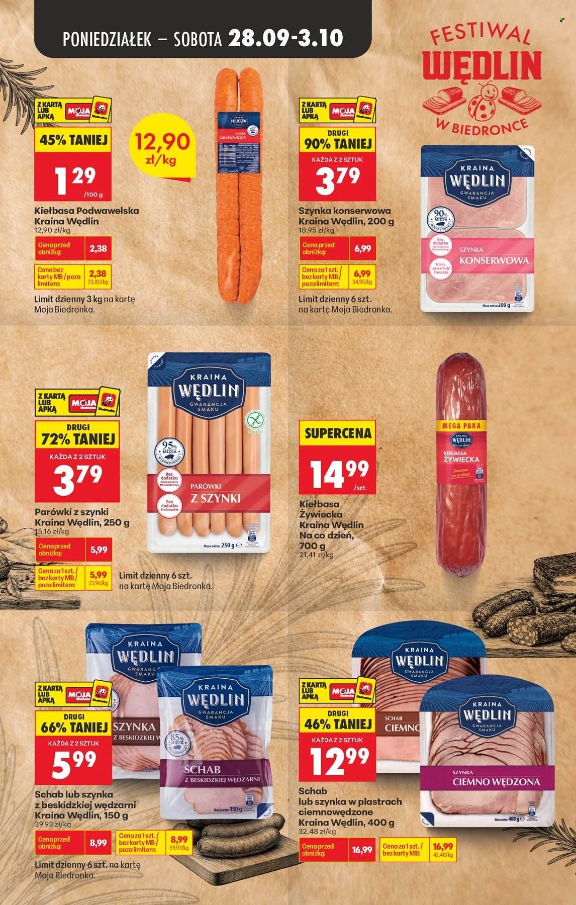 Gazetka BIEDRONKA - Festiwal Wędlin