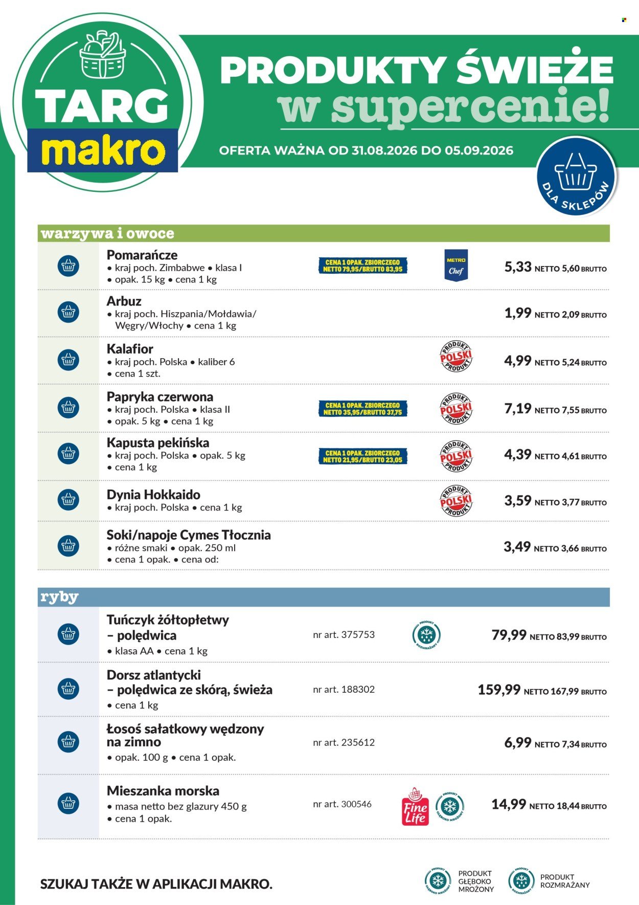 Gazetka MAKRO - Targ MAKRO - oferta świeża w super cenach!