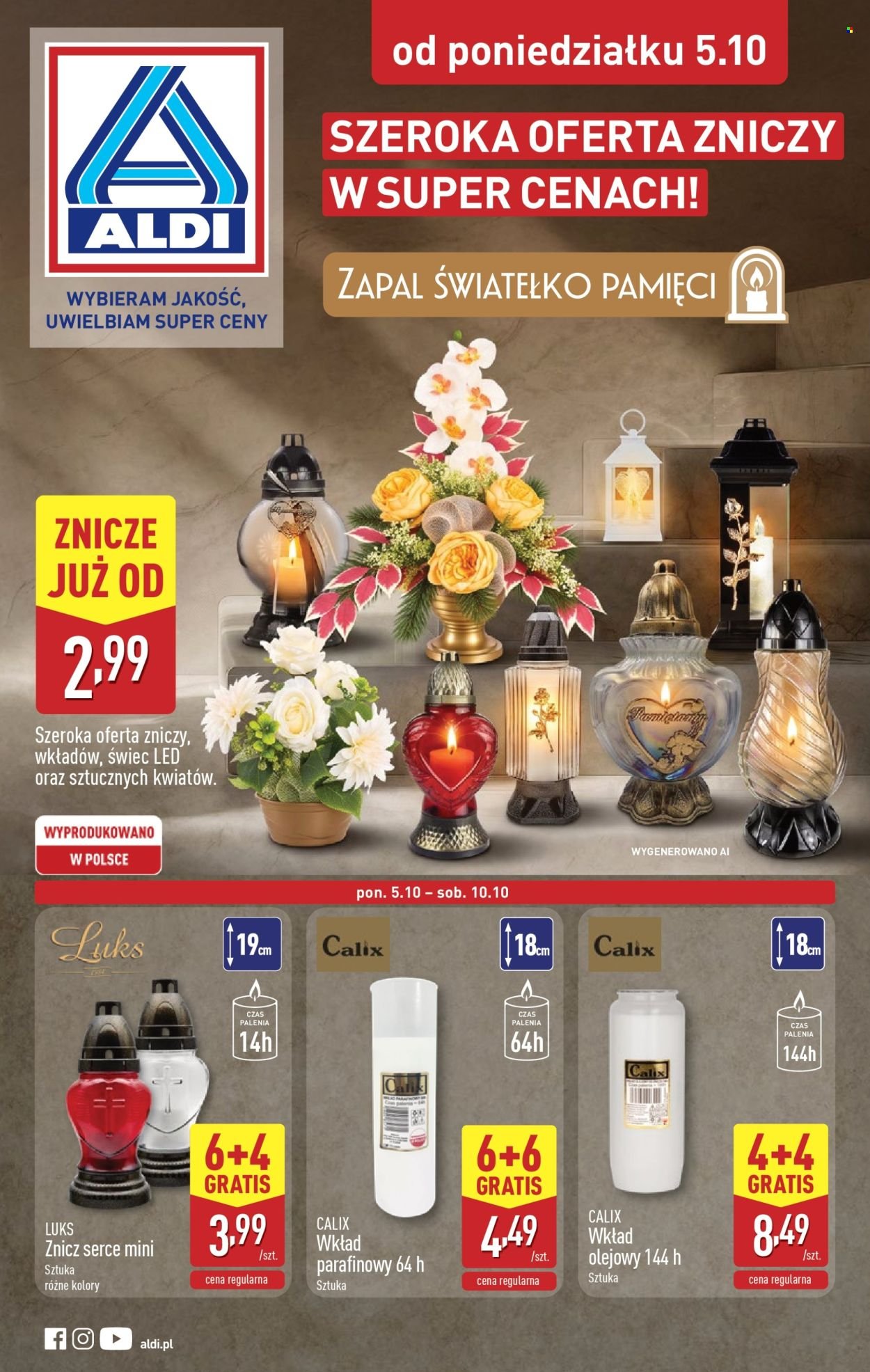Gazetka ALDI - Znicze i stroiki