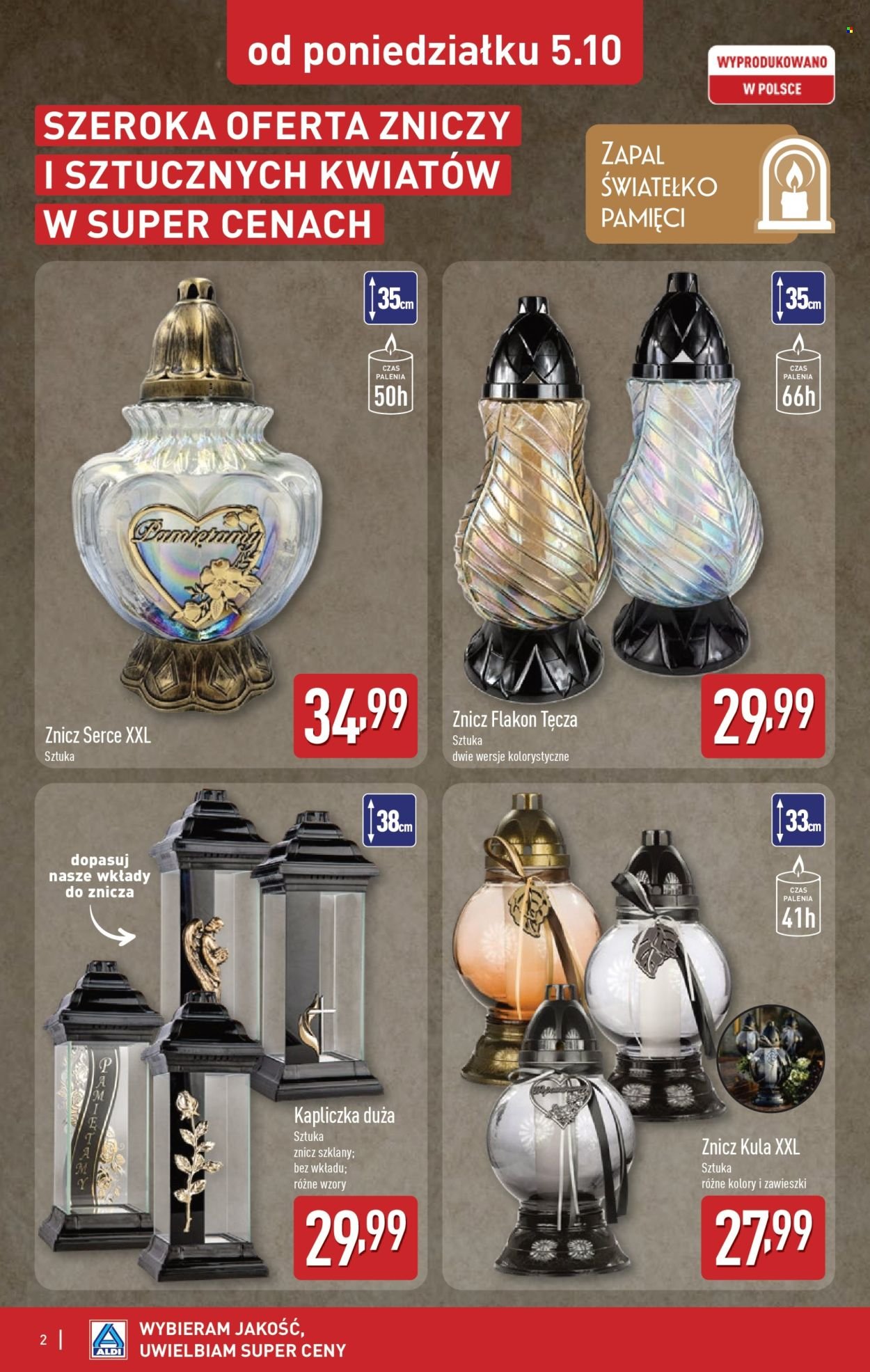 Gazetka ALDI - Znicze i stroiki