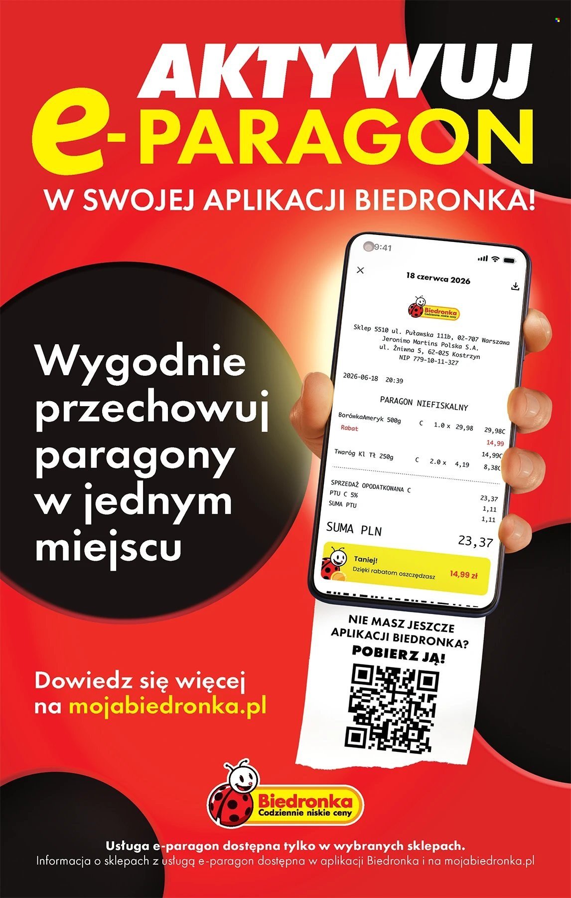 Gazetka BIEDRONKA - W tym tygodniu od poniedziałku