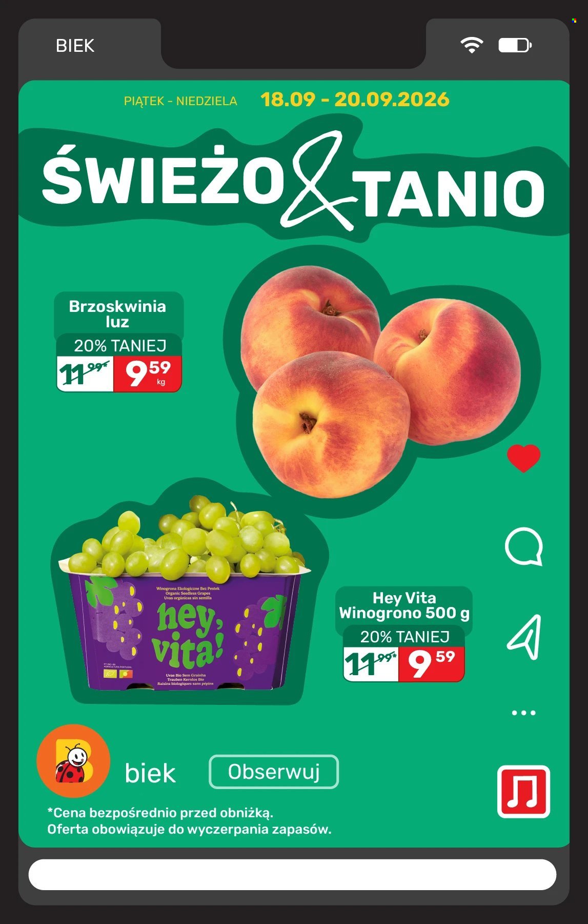 Gazetka BIEDRONKA - Biek