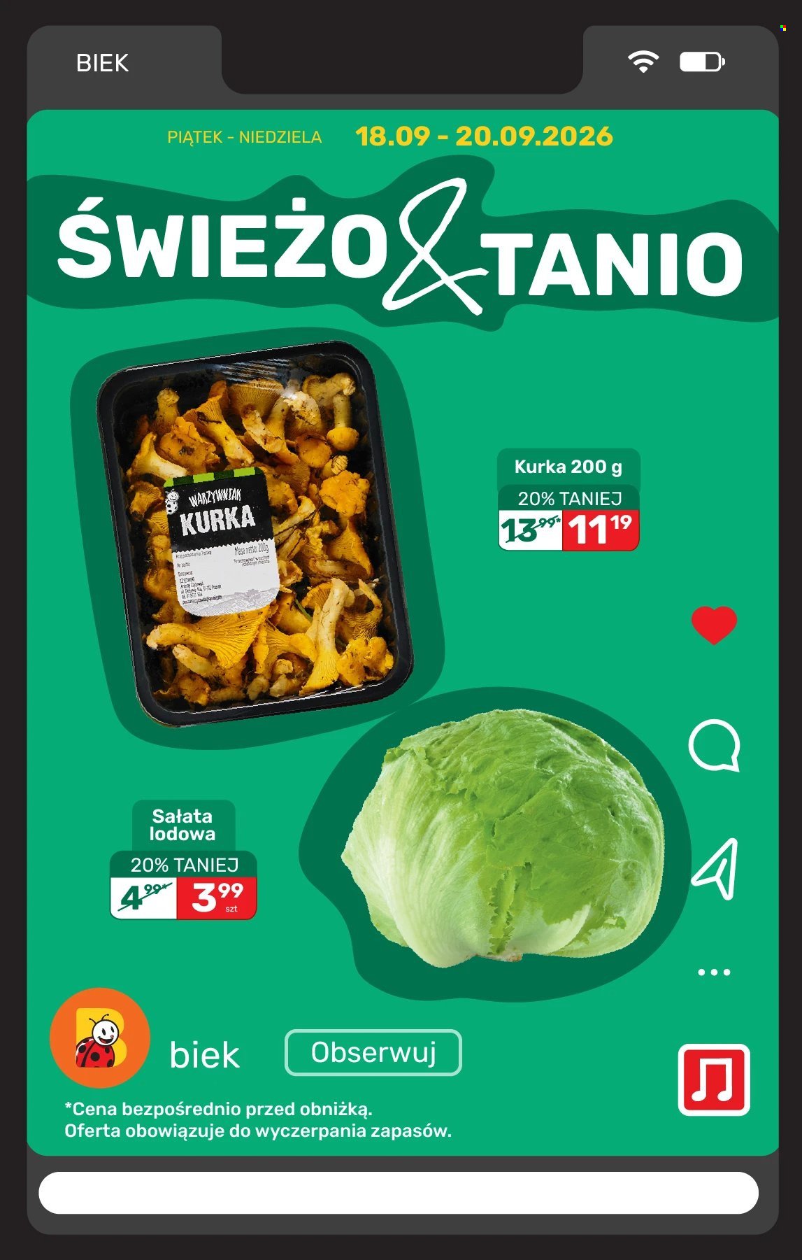 Gazetka BIEDRONKA - Biek