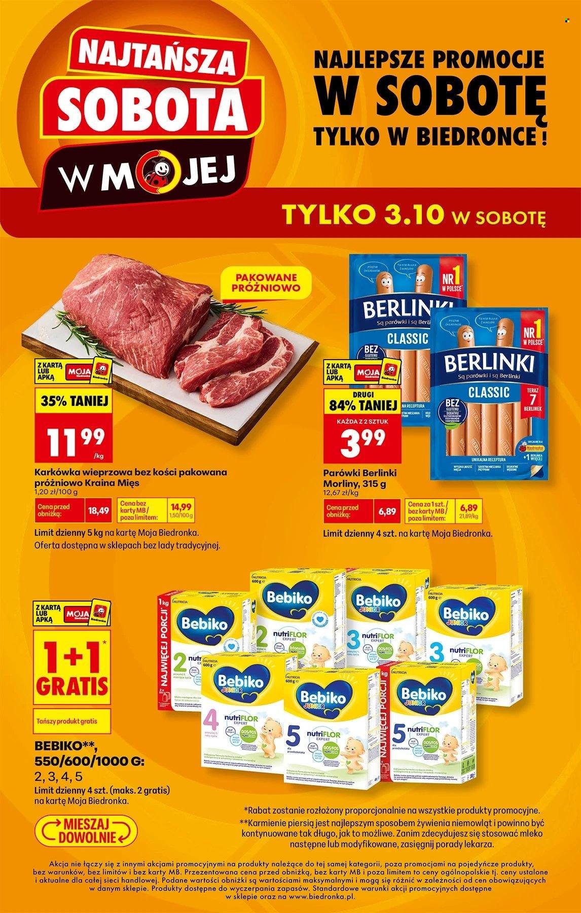 Gazetka BIEDRONKA - Najtańsza soboty