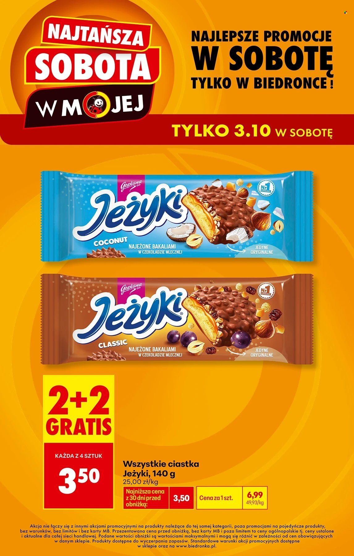 Gazetka BIEDRONKA - Najtańsza soboty