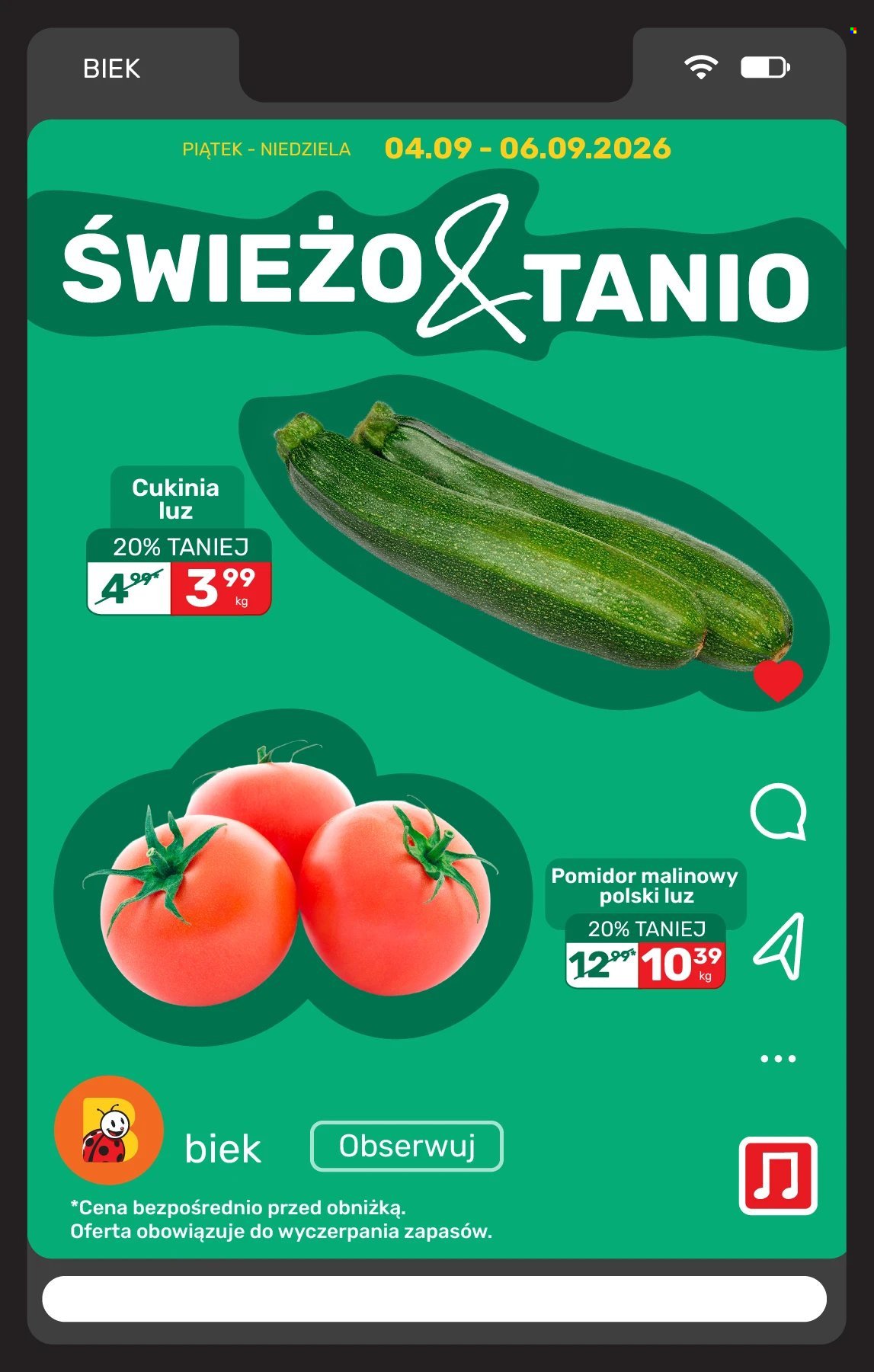 Gazetka BIEDRONKA - Biek
