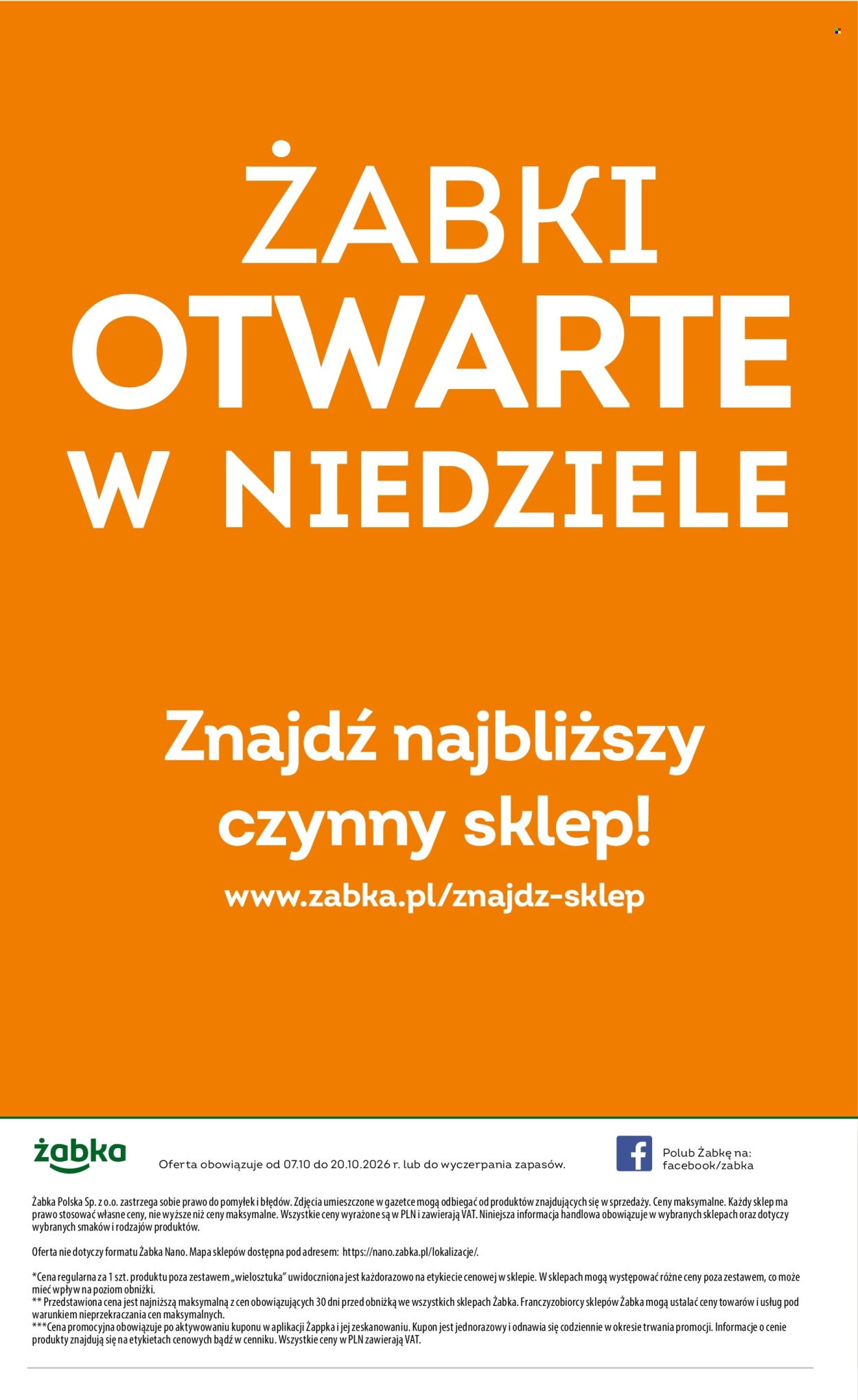 Gazetka ŻABKA - Od środy 7.10.2026