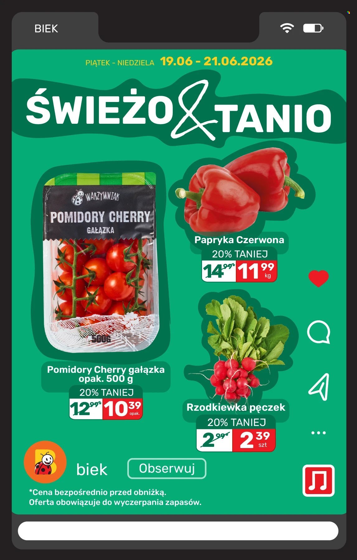 Gazetka BIEDRONKA - Kiek