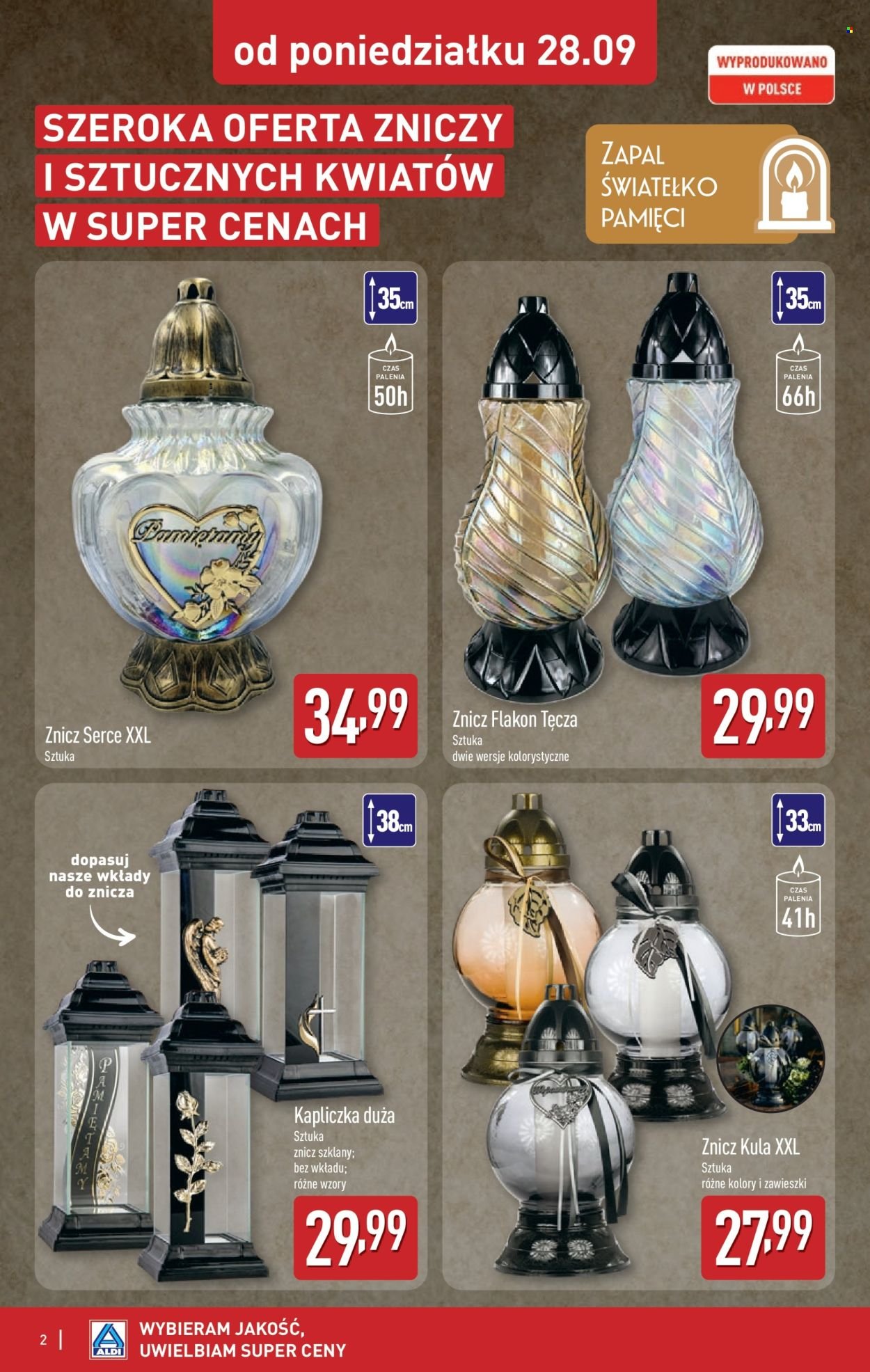 Gazetka ALDI - Znicze i stroiki