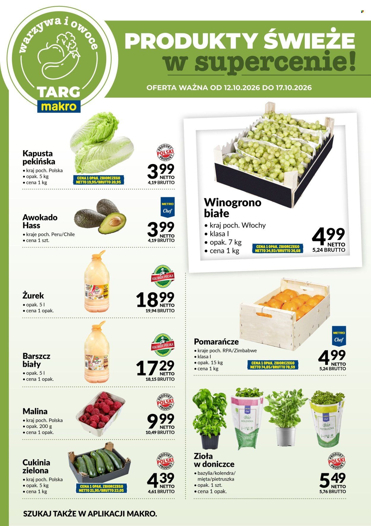 Gazetka MAKRO - Targ MAKRO - oferta świeża w super cenach!