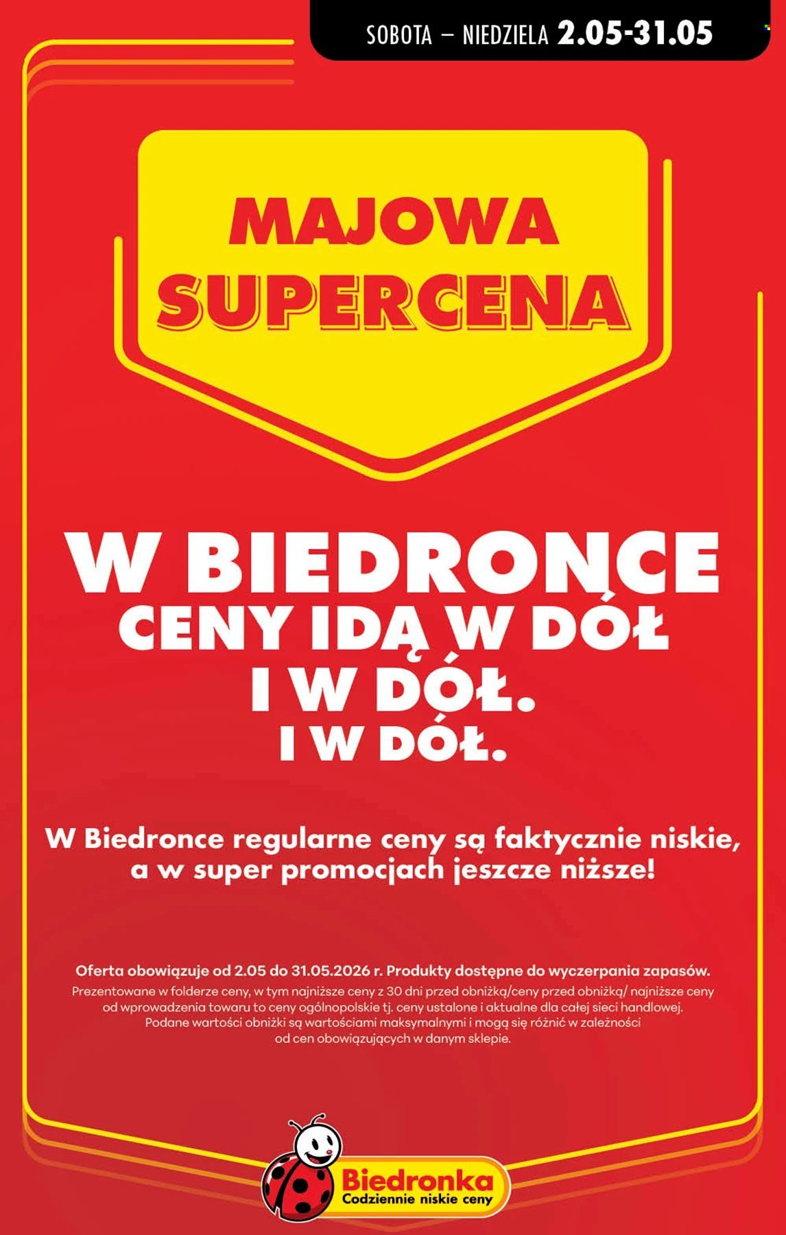 Gazetka BIEDRONKA - Majowa supercena
