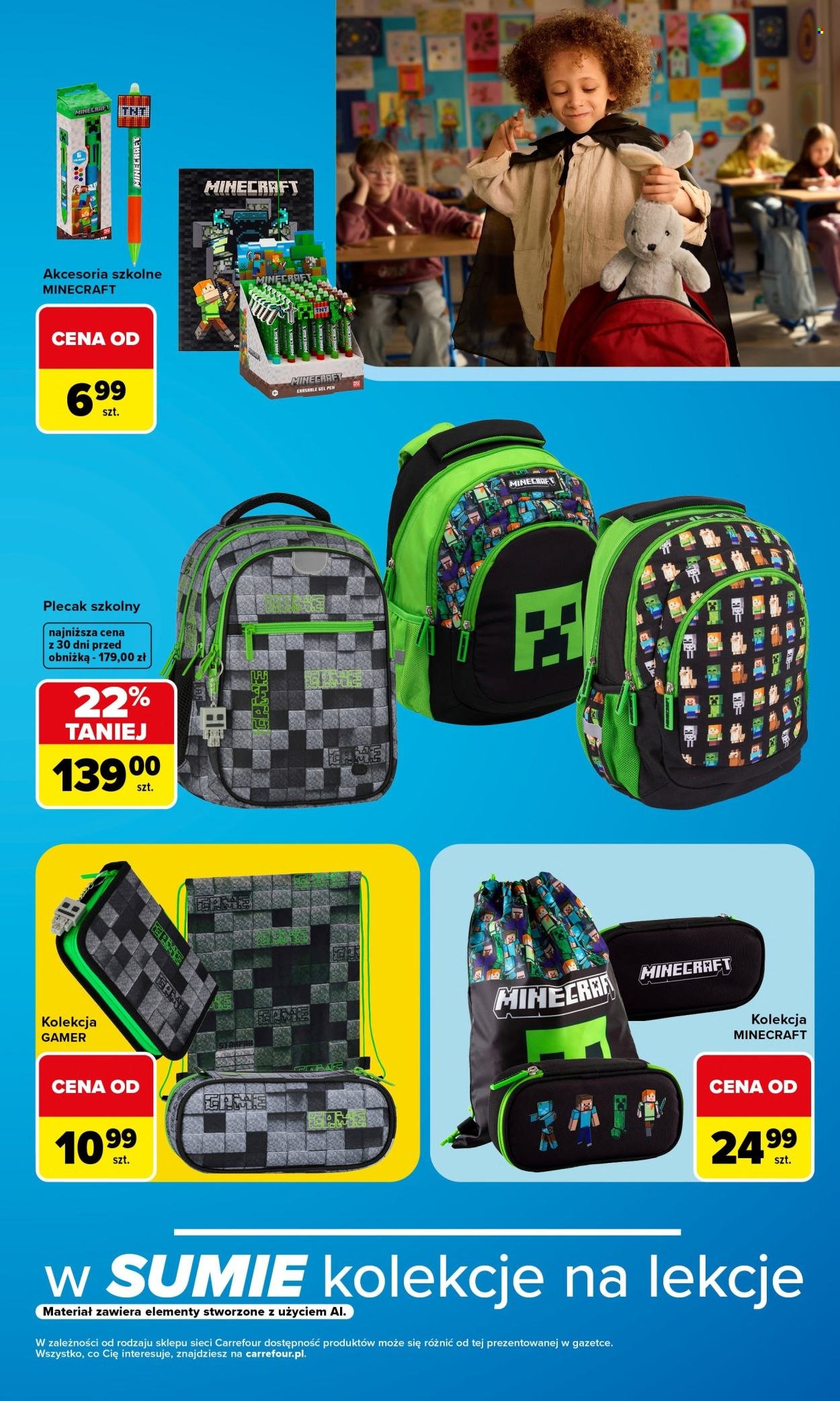 Gazetka CARREFOUR - Szkolna oferta na plecaki piórniki i worki