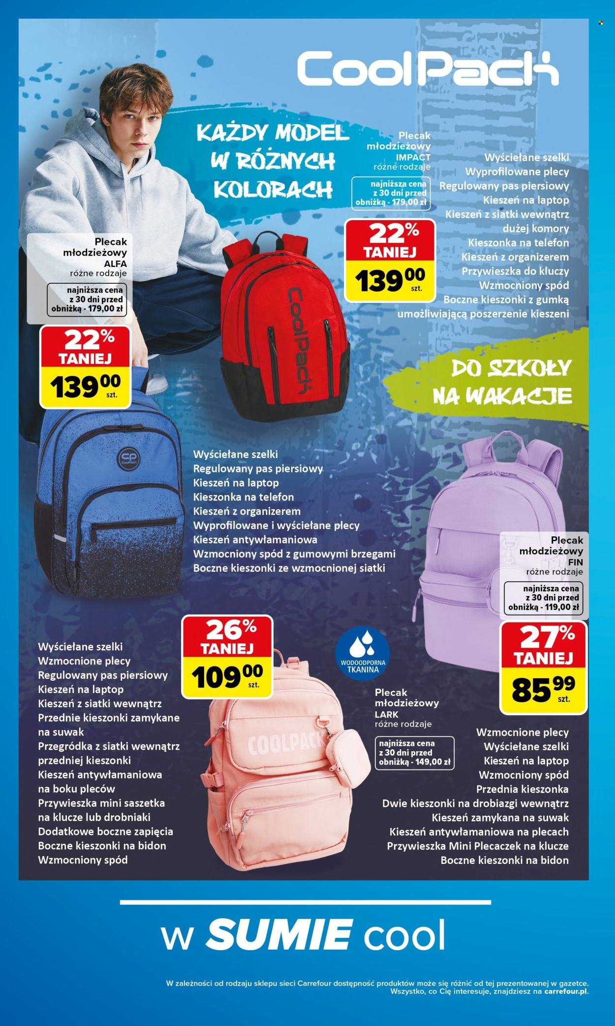 Gazetka CARREFOUR - Szkolna oferta na plecaki piórniki i worki